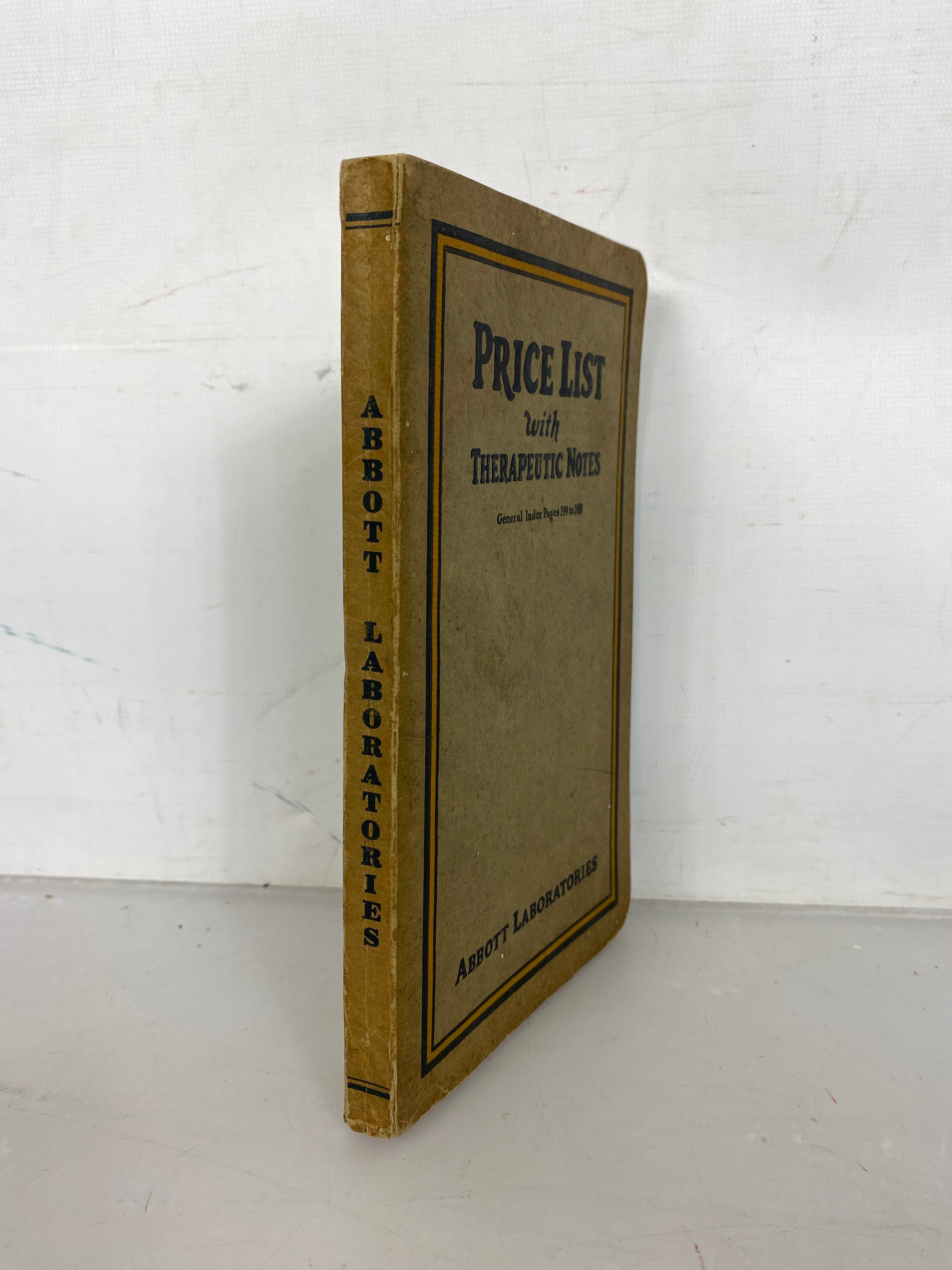 Abbott Laboratories Price List with Therapeutic Notes 1925 SC
