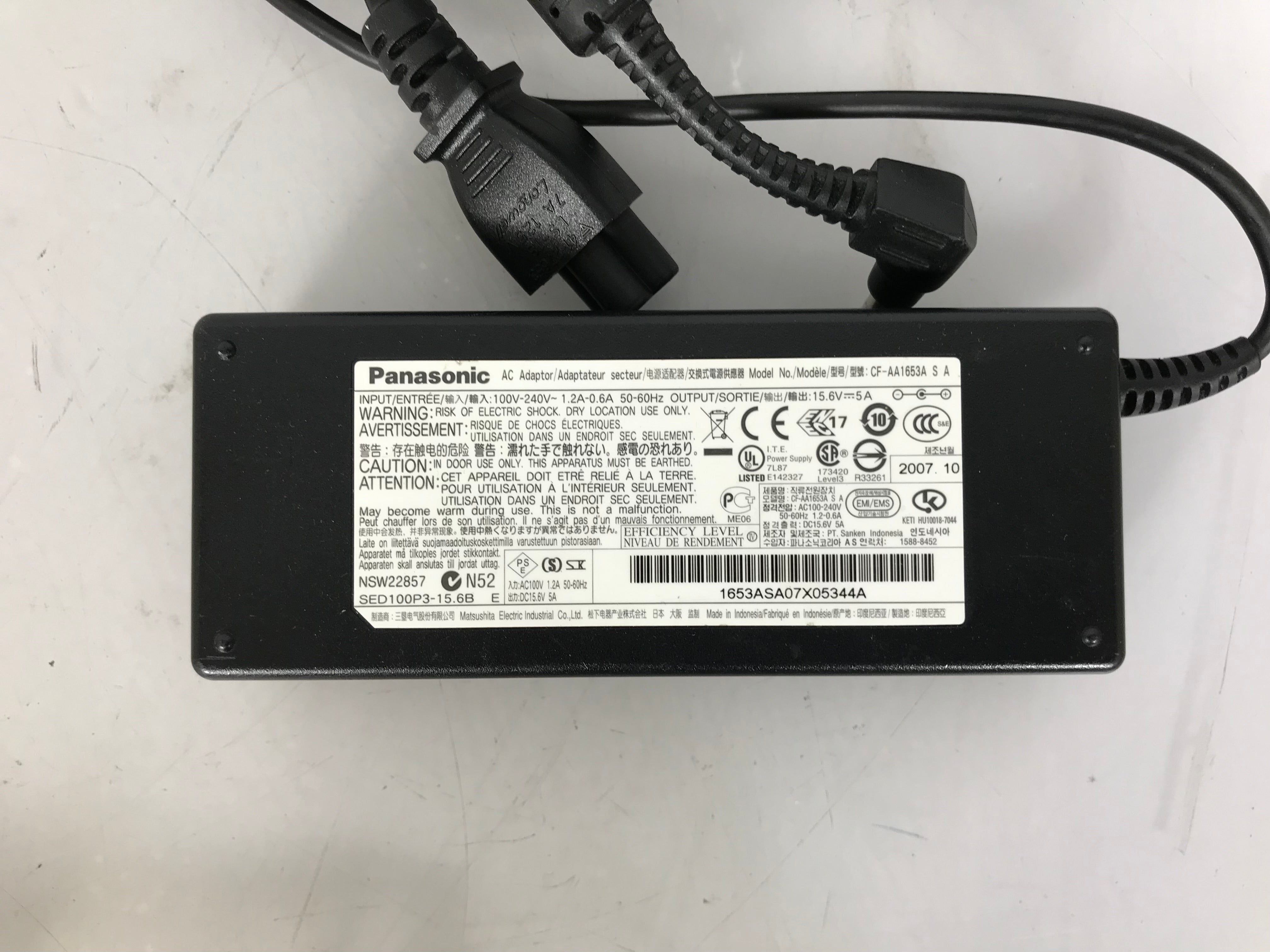 Panasonic CF-AA1653A 72W 15.6V 5A Toughbook Power Supply