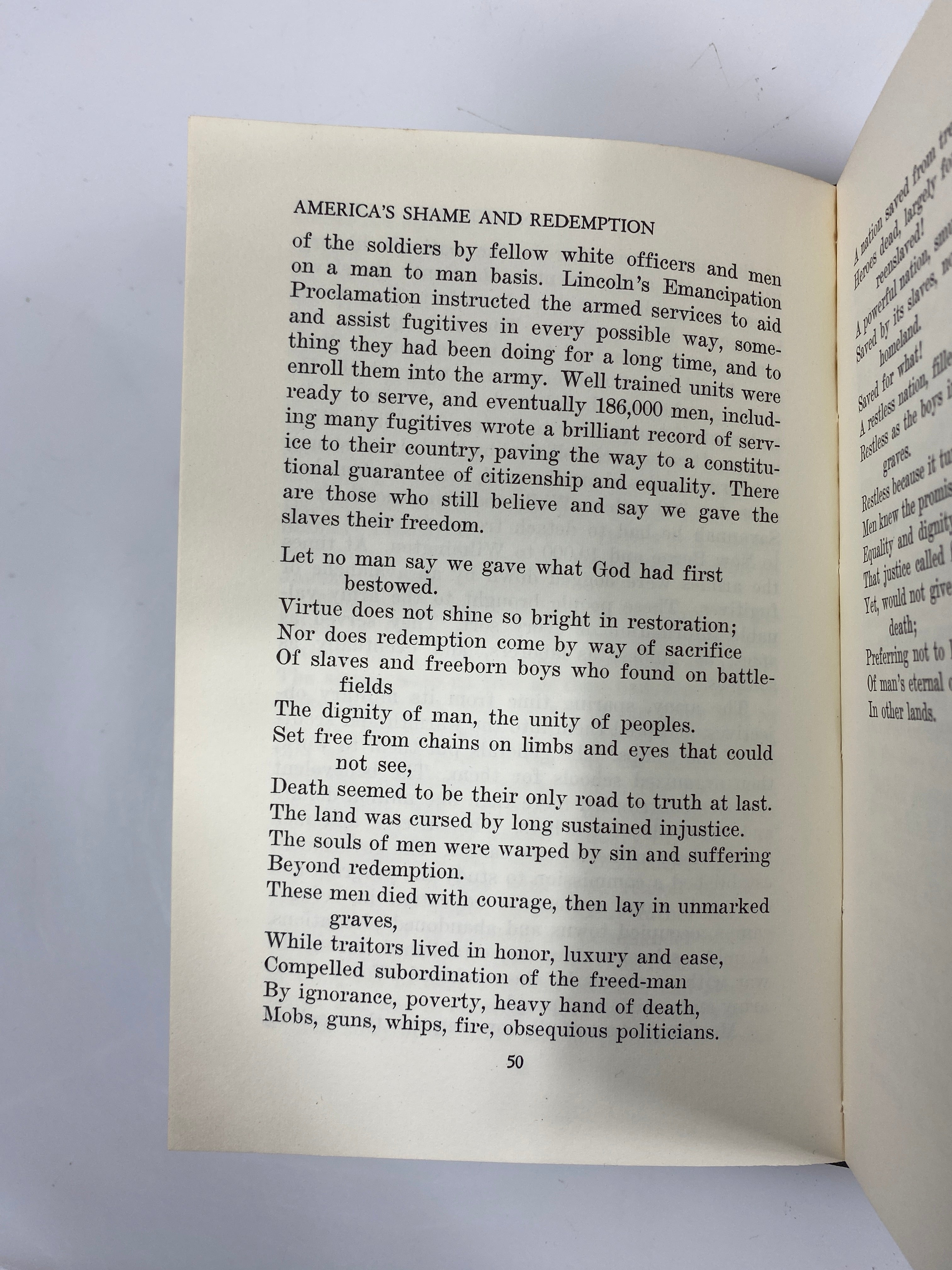 America's Shame and Redemption by Dumond 1965 HCDJ *Signed*