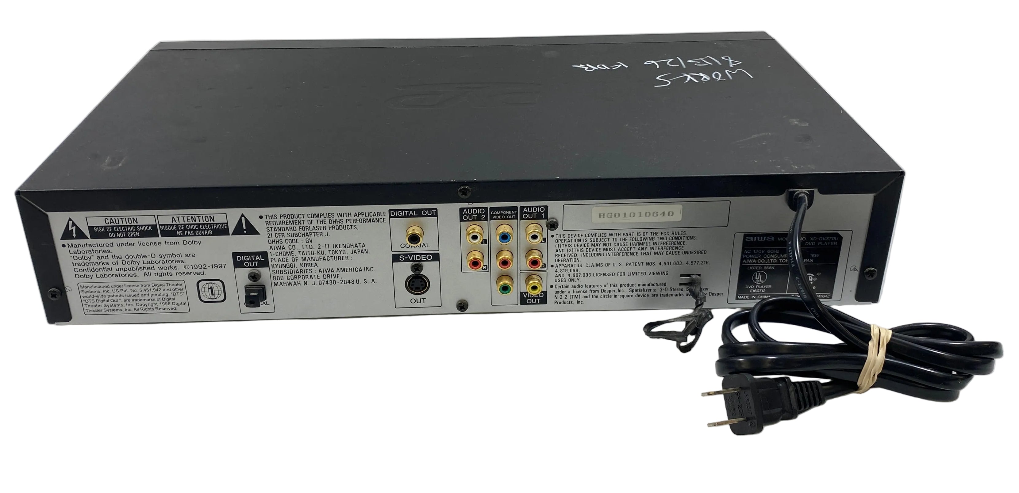 Aiwa XD-DV370 DVD/CD Player