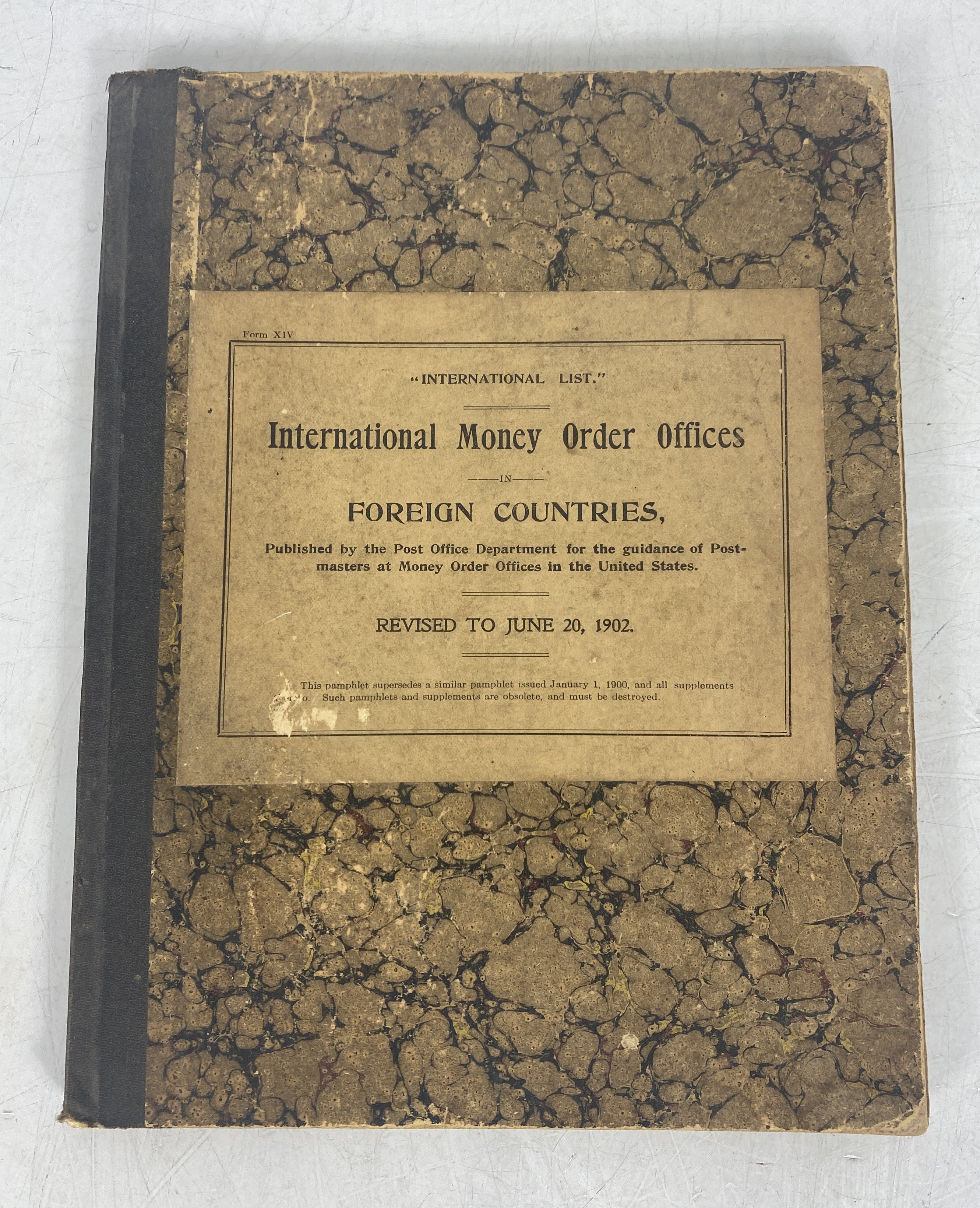 Vintage Post Office Book Money Order Offices in Foreign Countries 1902