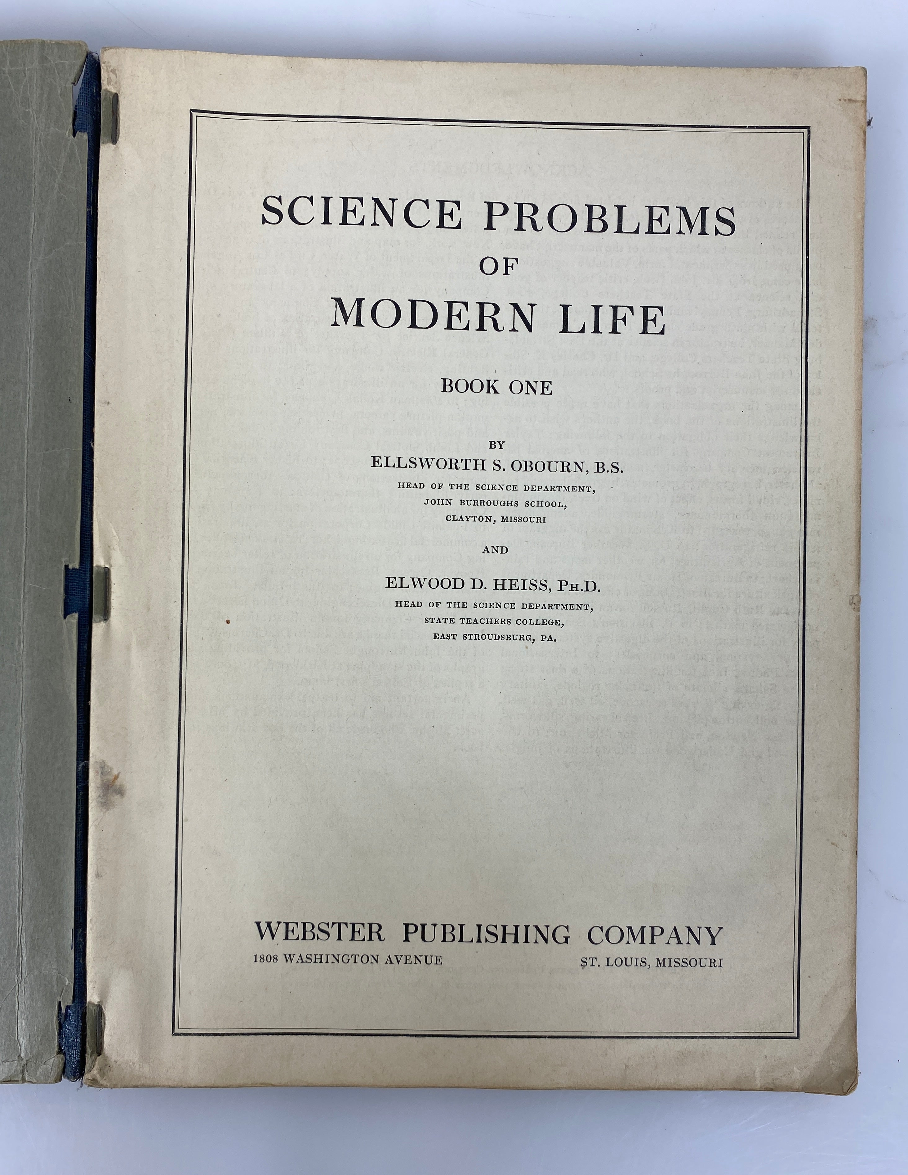 4 Vintage School Workbooks Science/Arithmetic/Citizenship/Spelling 1929-1934 SC