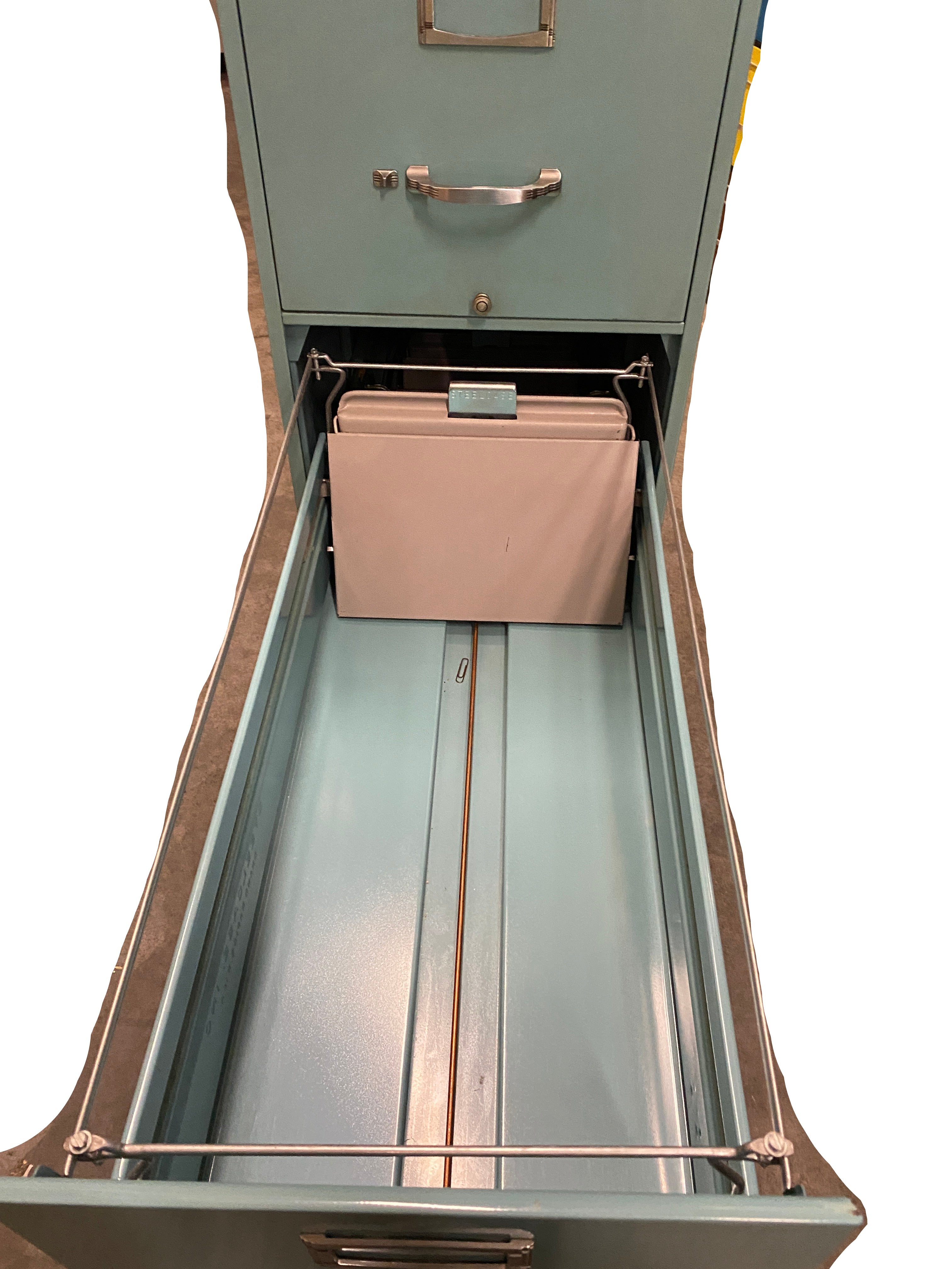 Steelcase Aquamarine 4 Drawer File Cabinet