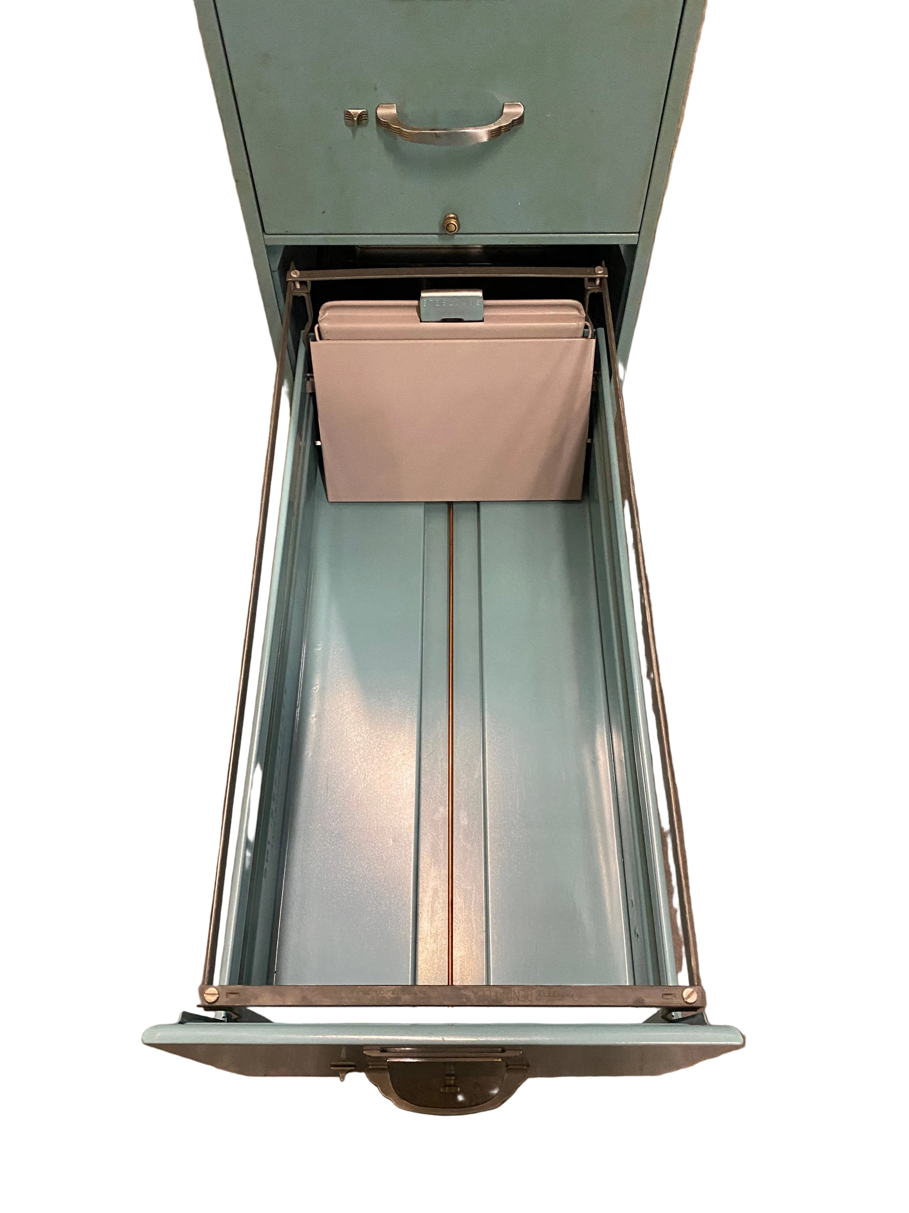 Steelcase Aquamarine 4 Drawer File Cabinet