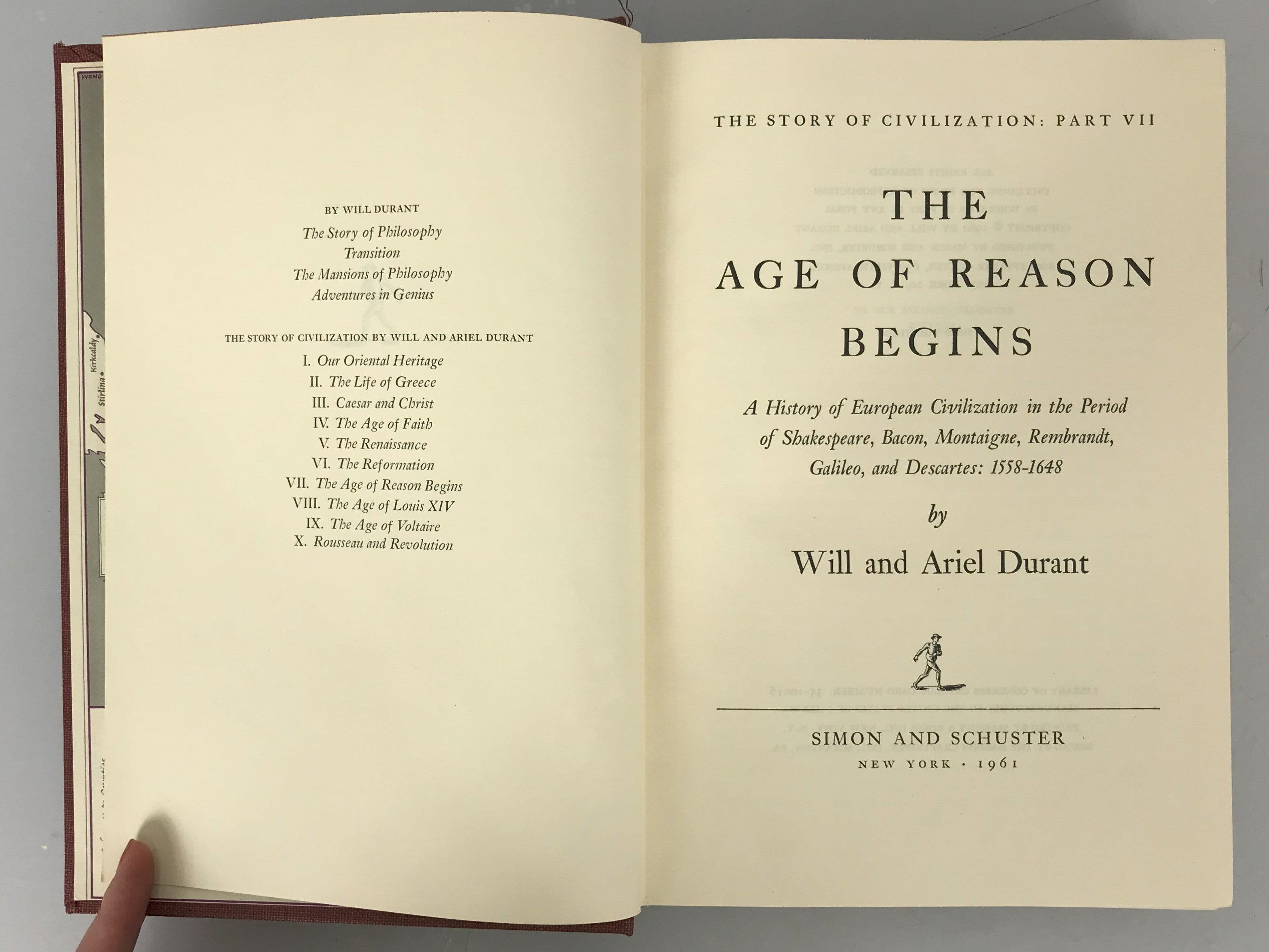 The Story of Civilization Vol 1-10 by Will and Ariel Durant 1950s