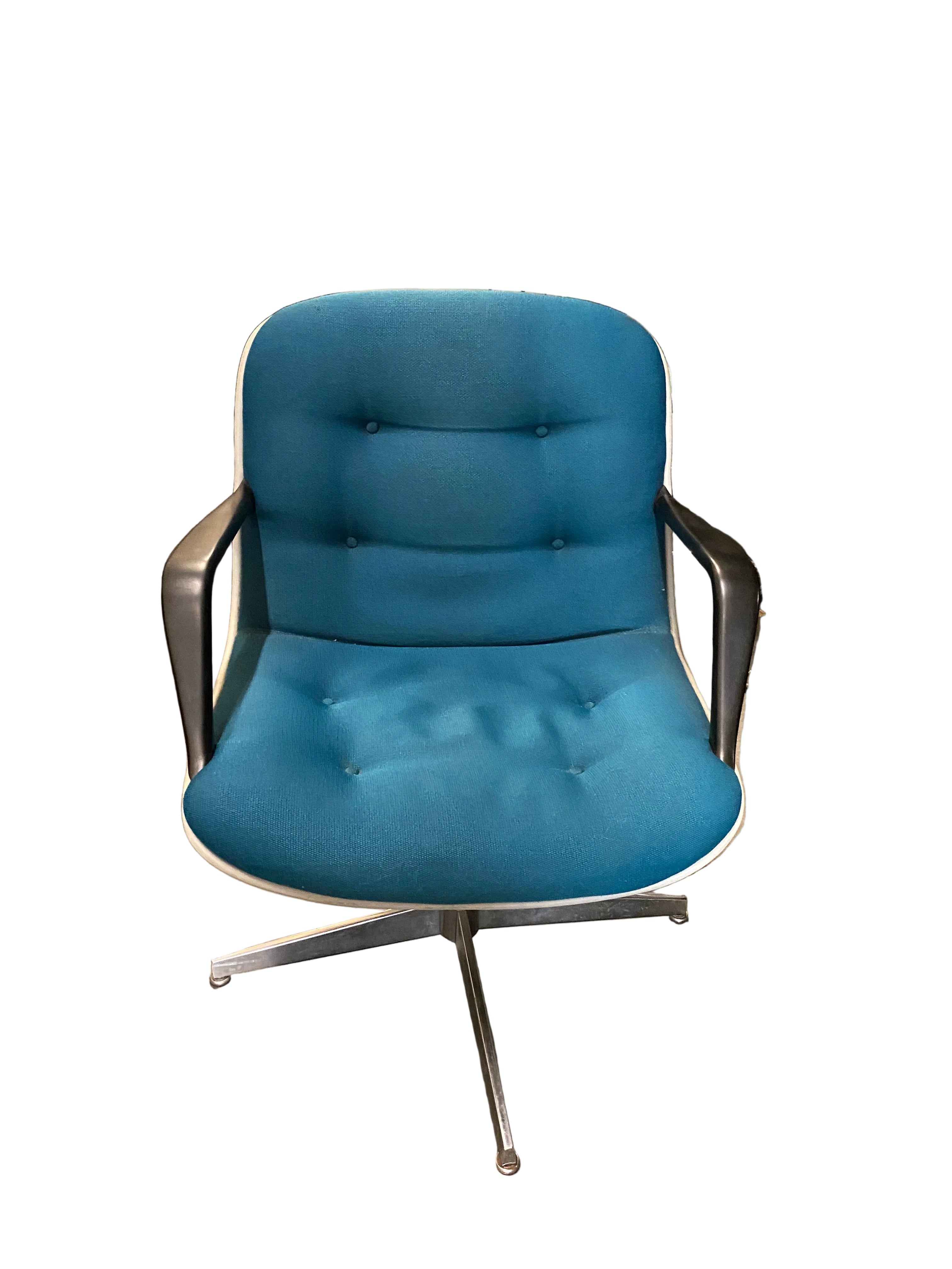 Steelcase Blue Swivel Office Chair