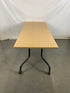 Light Woodgrain Laminate Table w/ Casters