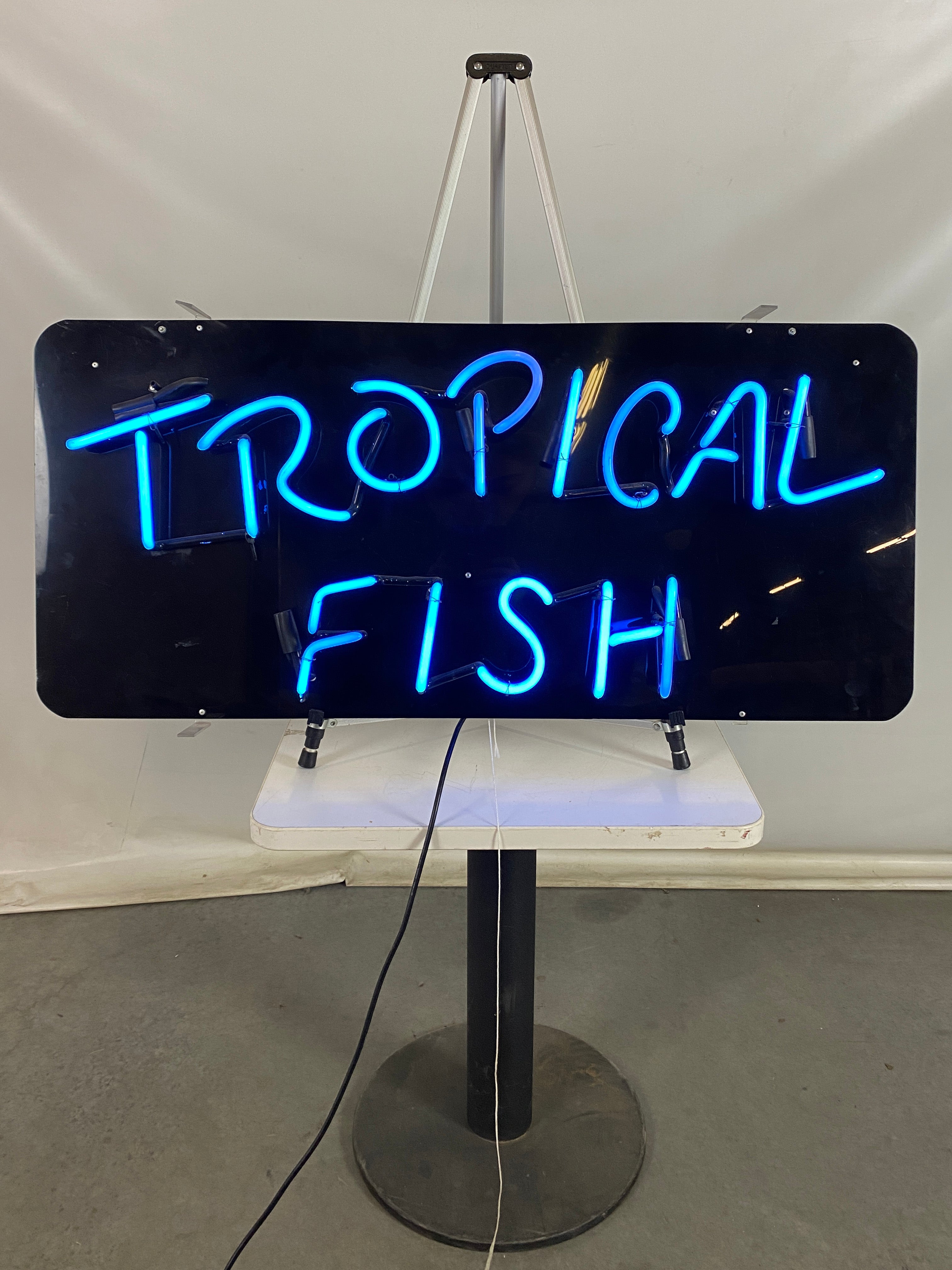 "Tropical Fish" Neon Blue Sign