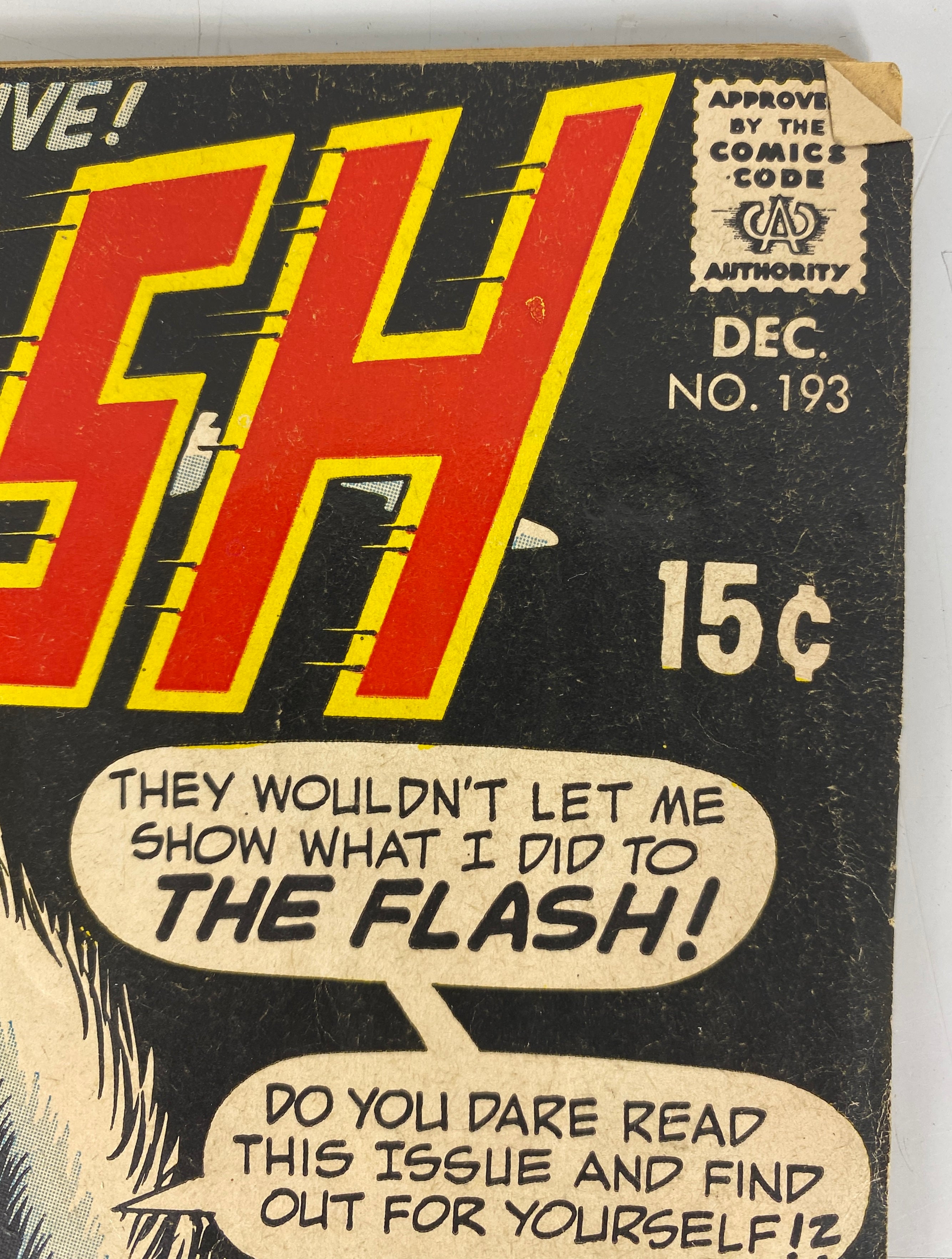 Lot of 4 The Flash Low Grade #191, 193, 194, 199 (1969-1970)