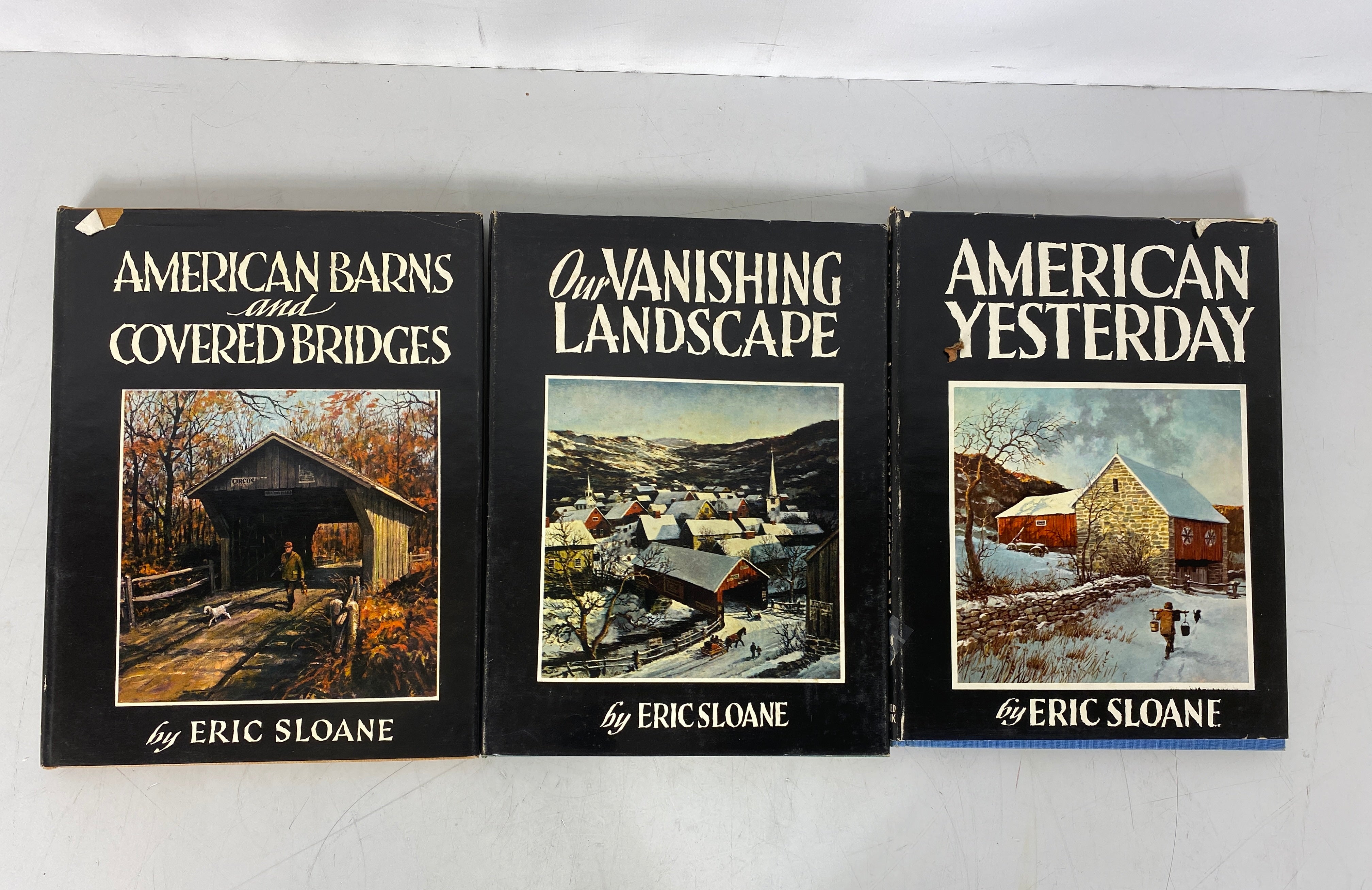 3 Volume Set: Eric Sloane's Americana 1954-1956 in Slipcase HC DJ