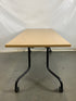 Light Woodgrain Laminate Table w/ Casters