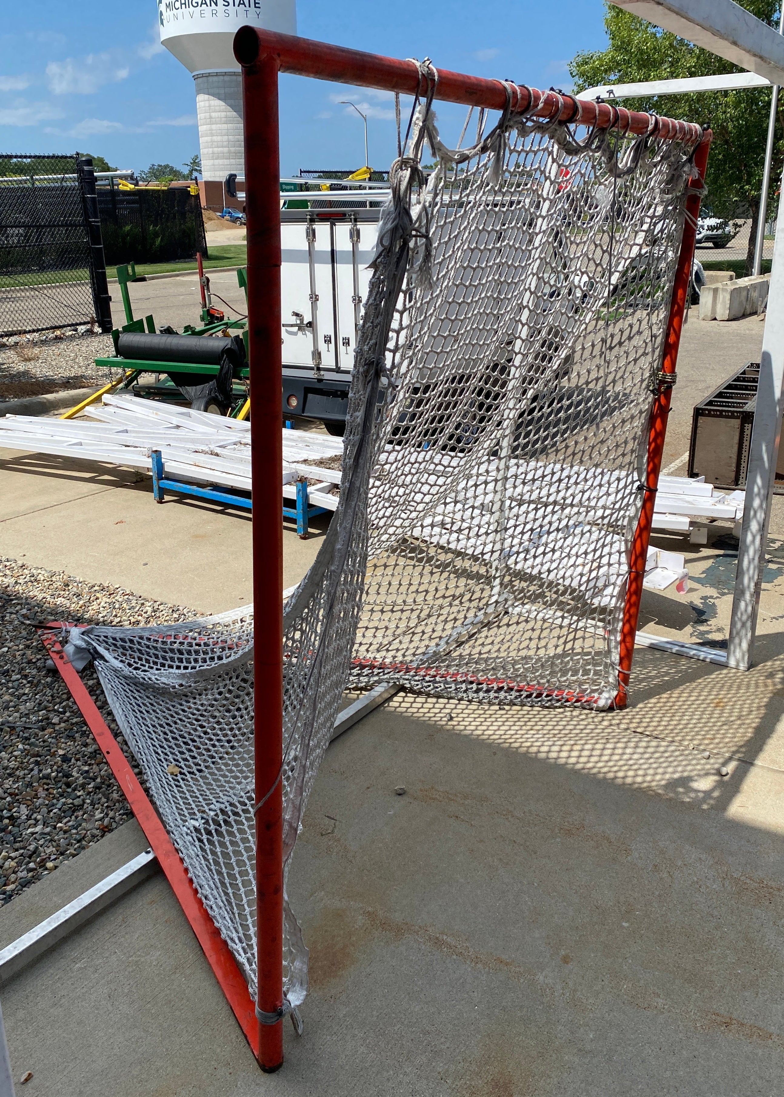 Orange Metal Lacrosse Net/Goal