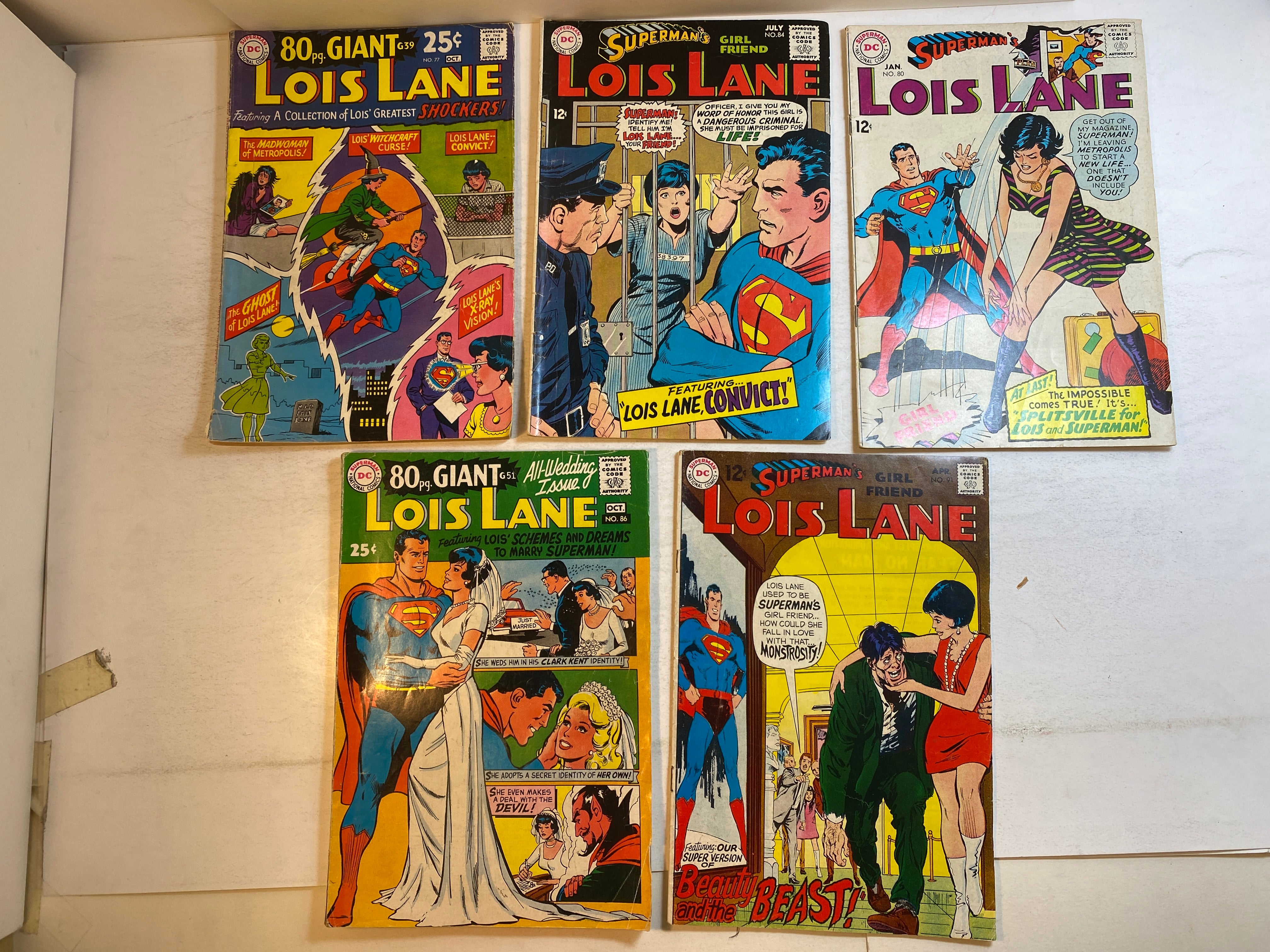 Lot of 5 Superman's Girlfriend Lois Lane DC Comics 1967-1968