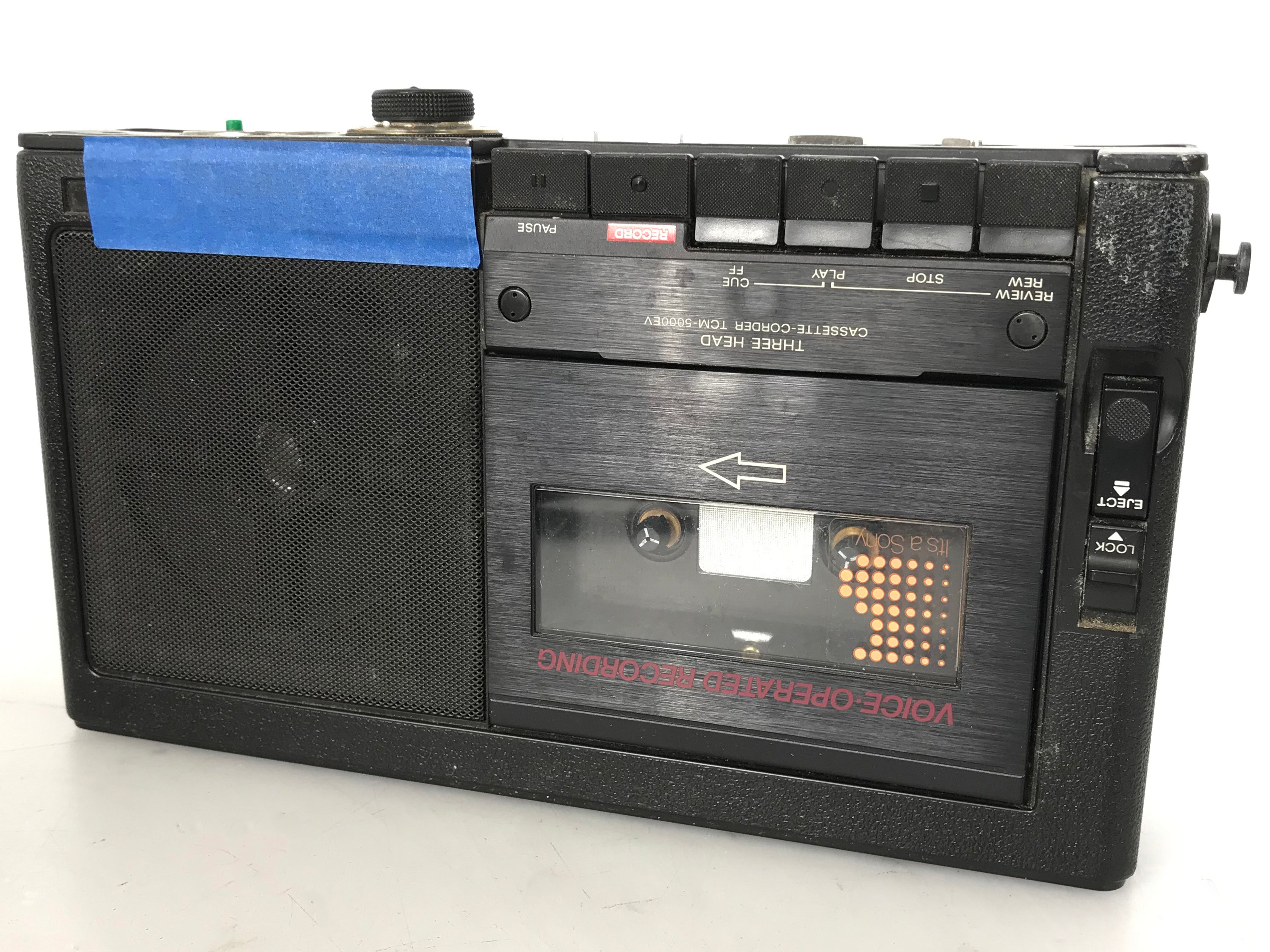 Sony TCM-5000EV Portable Cassette Recorder w/ Carrying Case