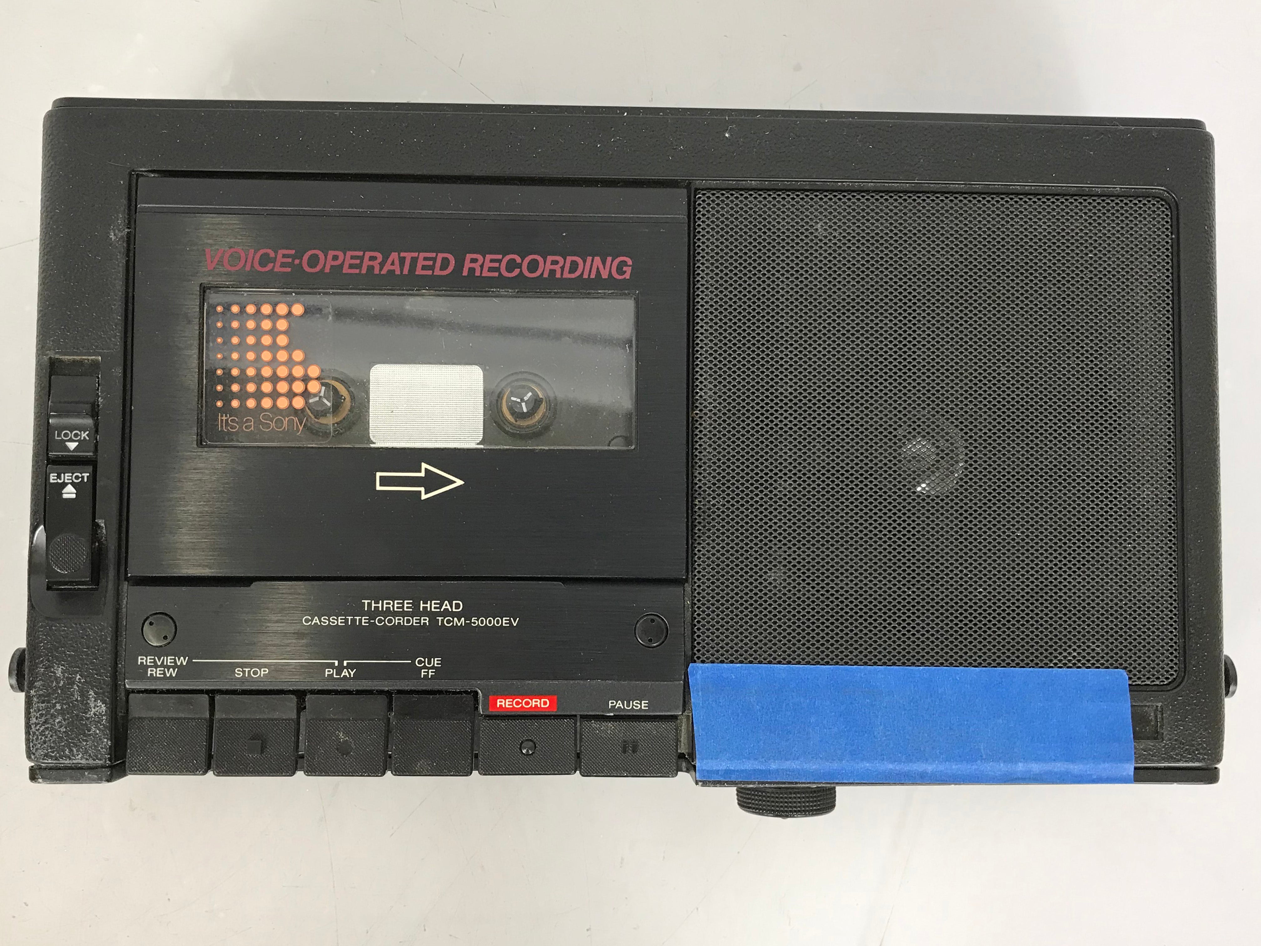 Sony TCM-5000EV Portable Cassette Recorder w/ Carrying Case