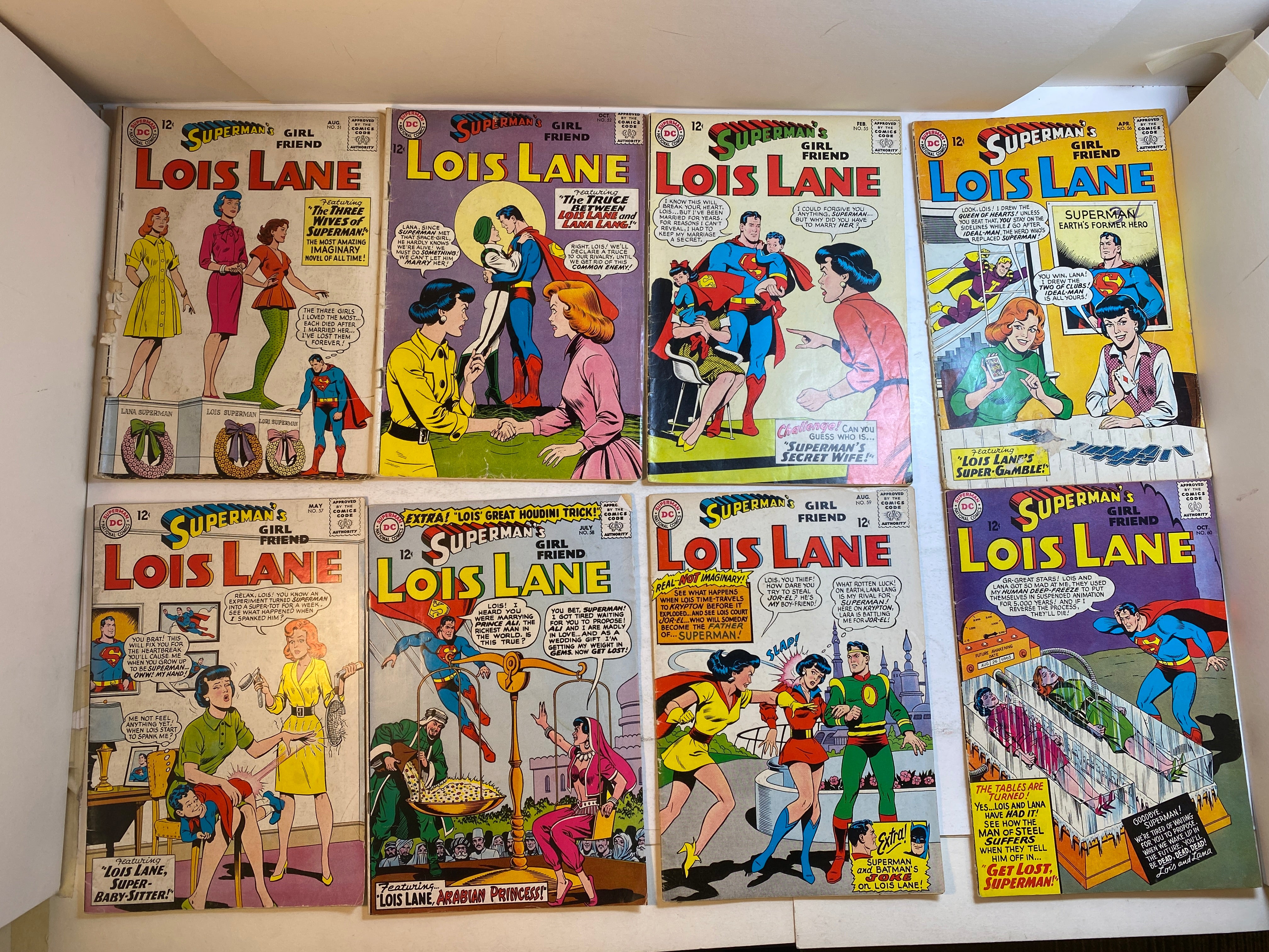 Lot of 8 Superman's Girlfriend Lois Lane DC Comics 1964-1965