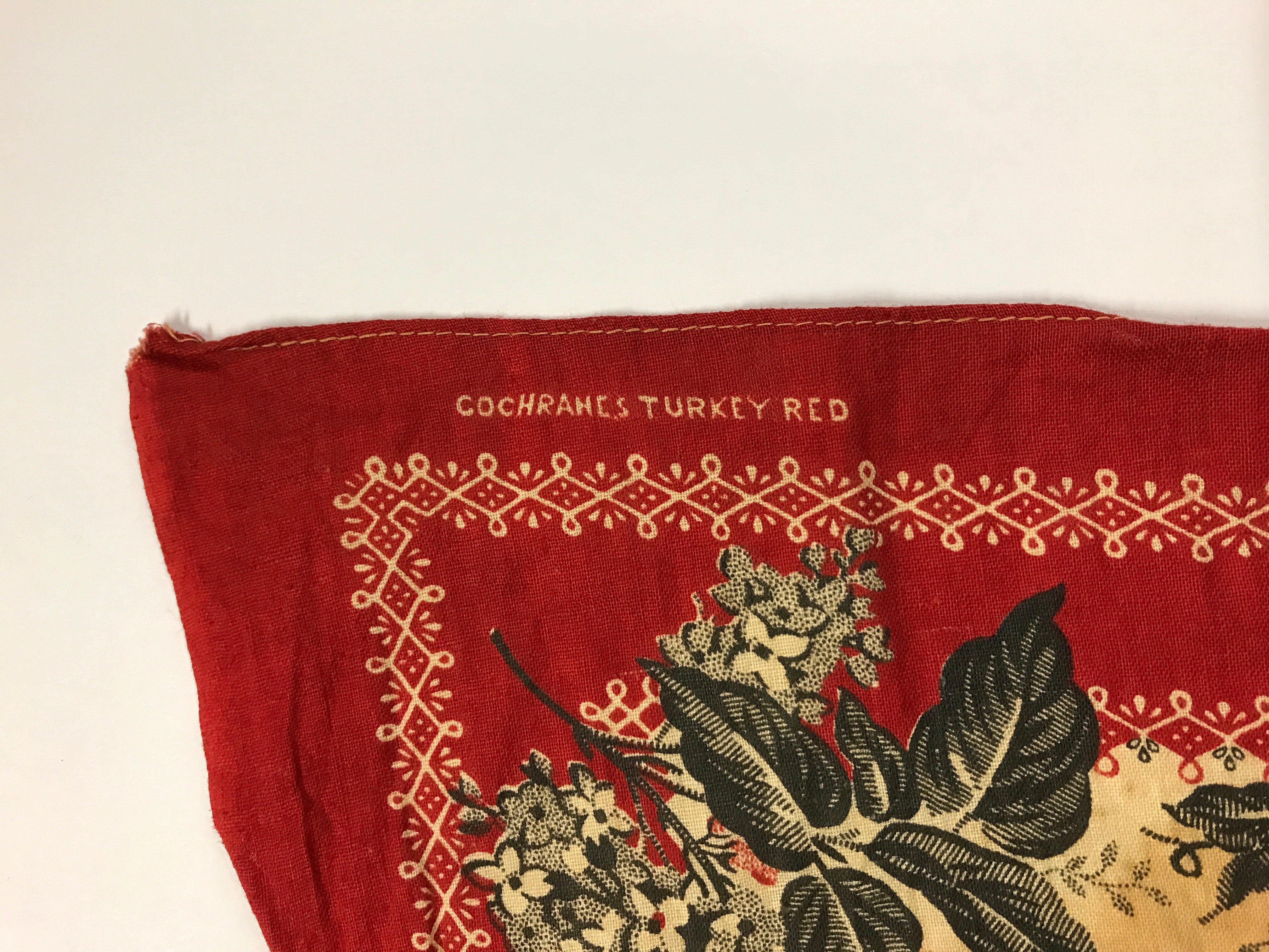 Antique Cochranes Turkey Red Cotton Bandana Grover Cleveland Campaign