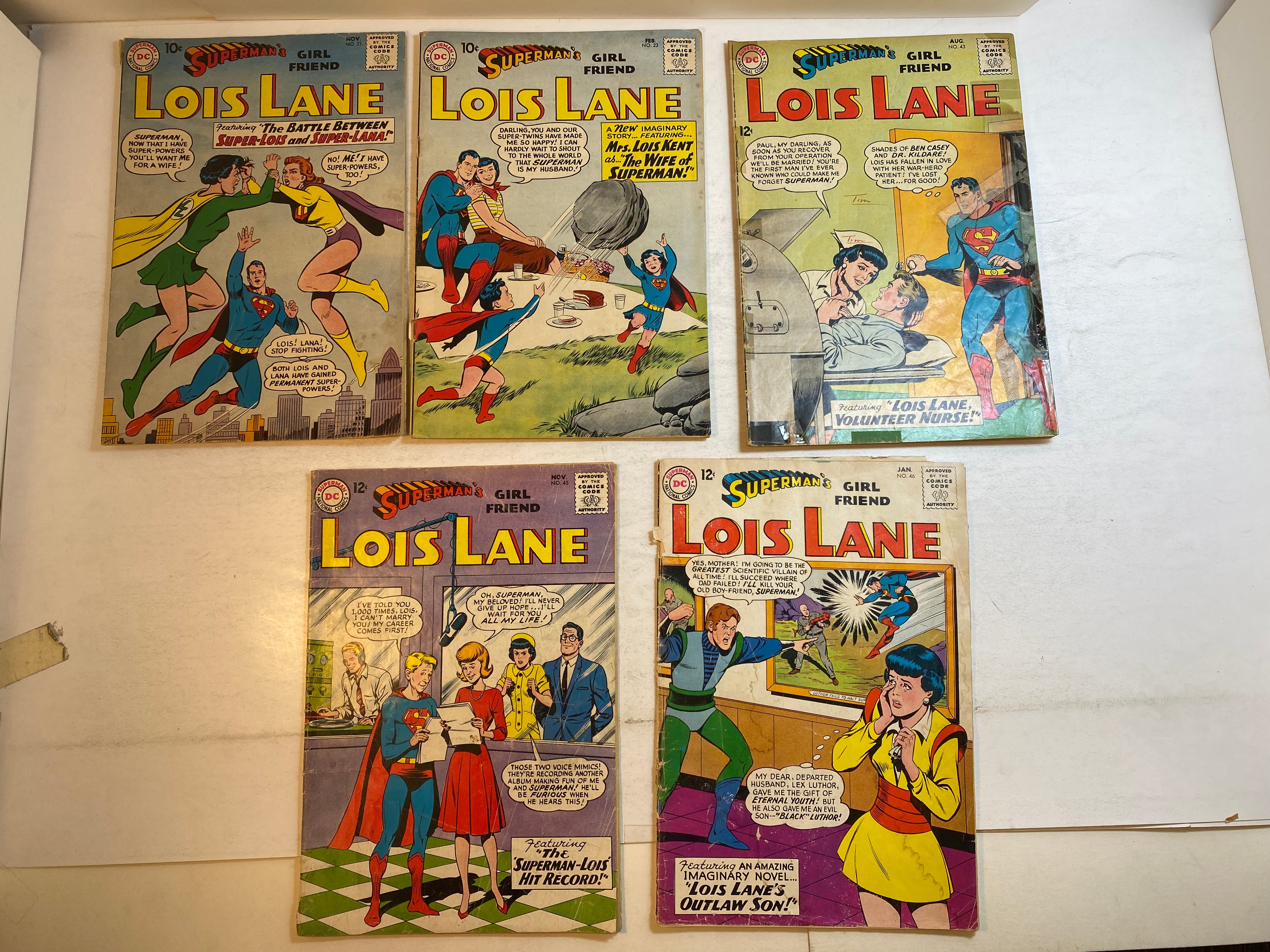 Lot of 9 Superman's Girlfriend Lois Lane DC Comics 1960-1964