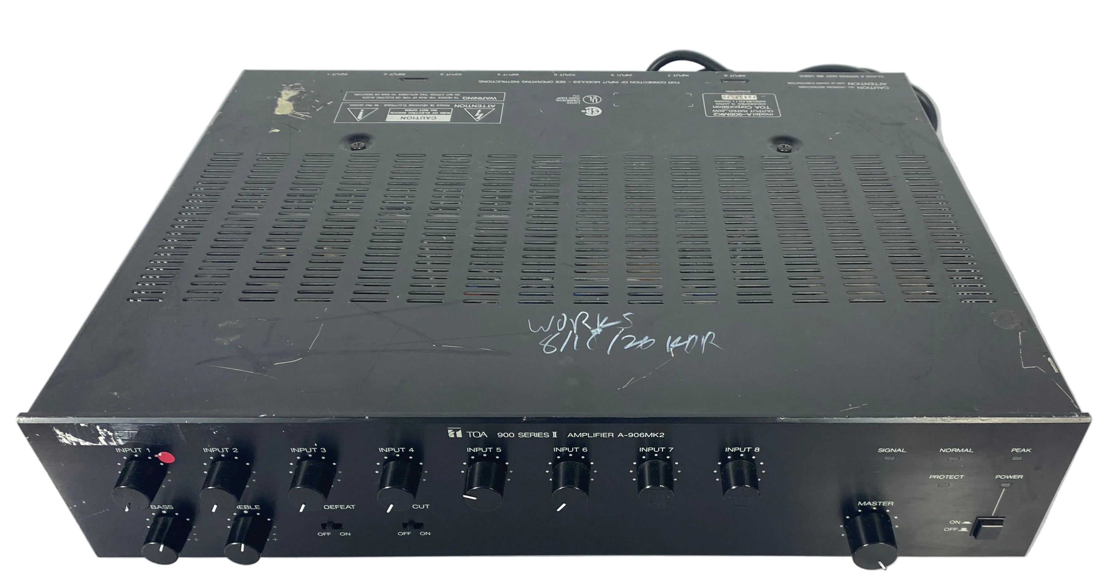 TOA 900 Series II Model A-906MK2 8-Channel Modular Mixer/Amplifier