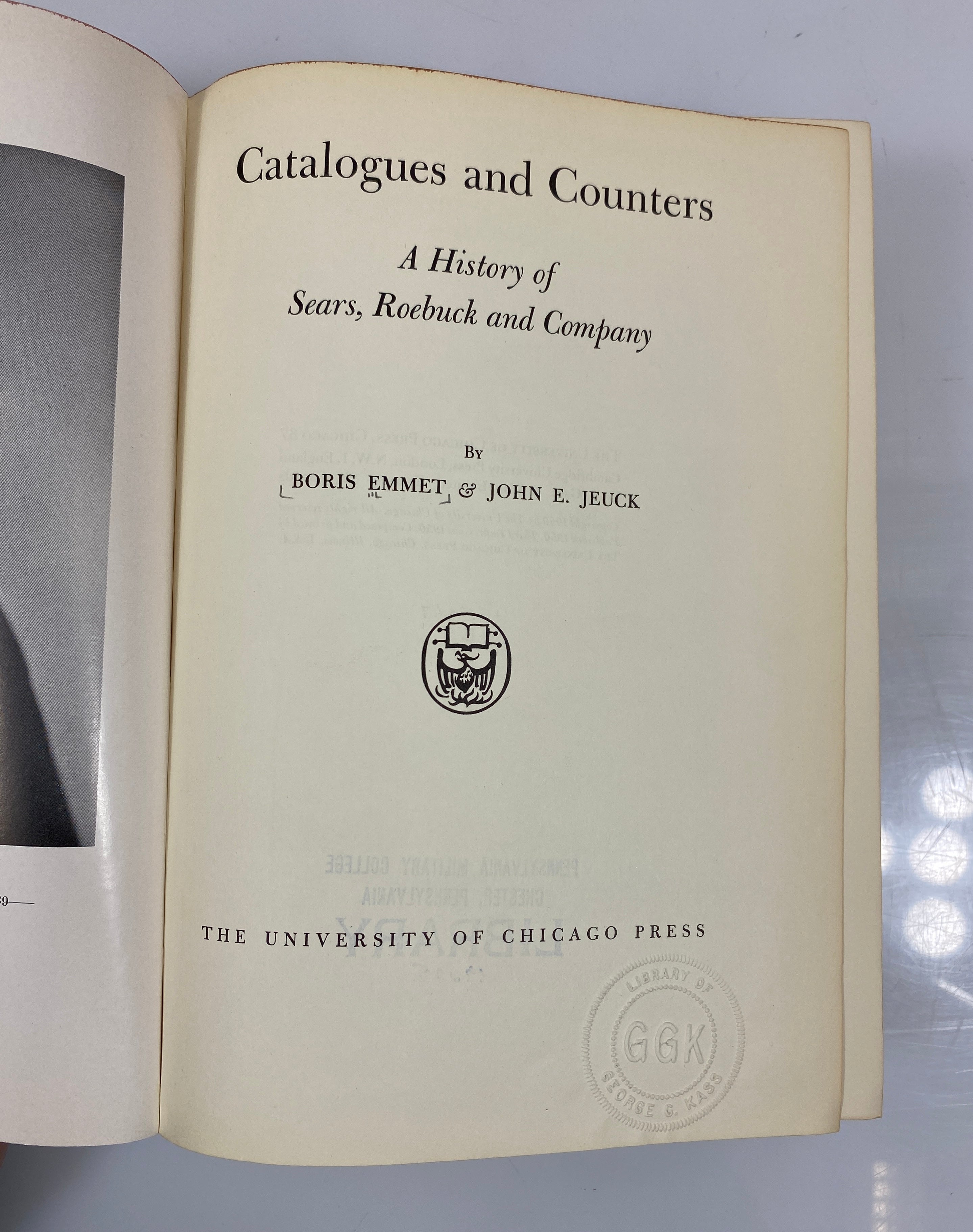 Catalogues and Counters by Emmet/Jeuck 1950 HC Ex-Library