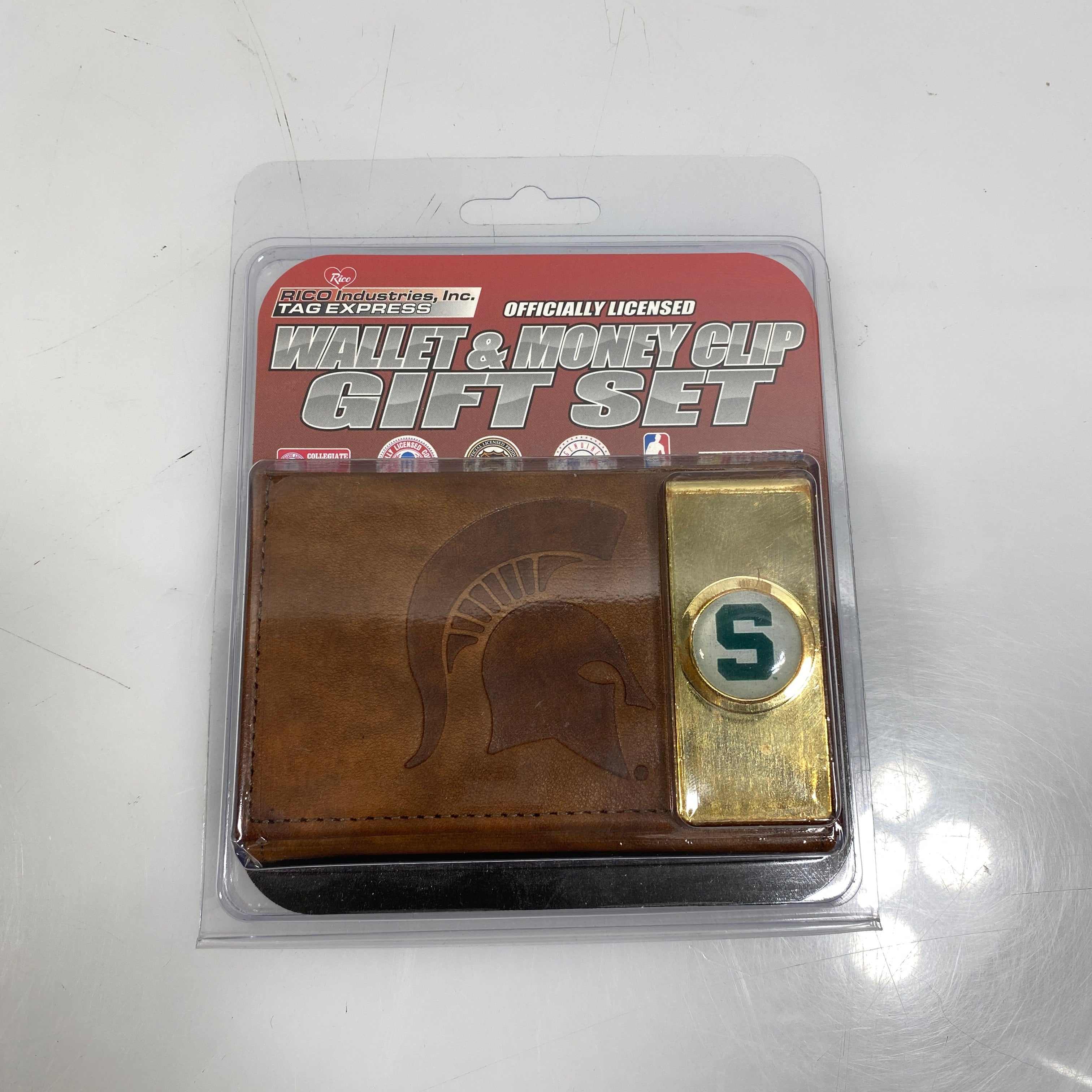Vintage Rico Industries MSU Leather Wallet w/ Money Clip