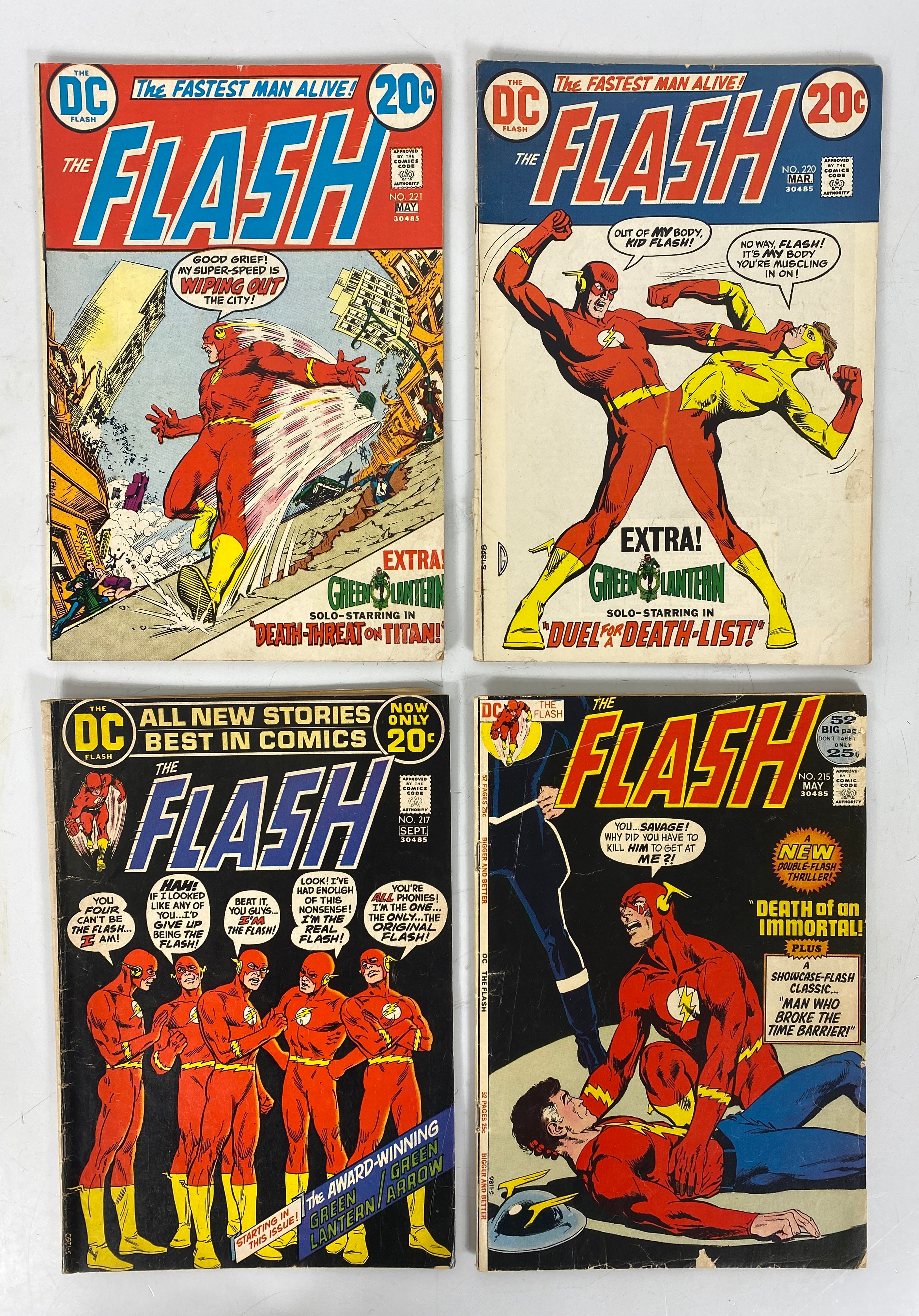 Lot of 4 The Flash #215, 217, 220, 221 (1972-1973)