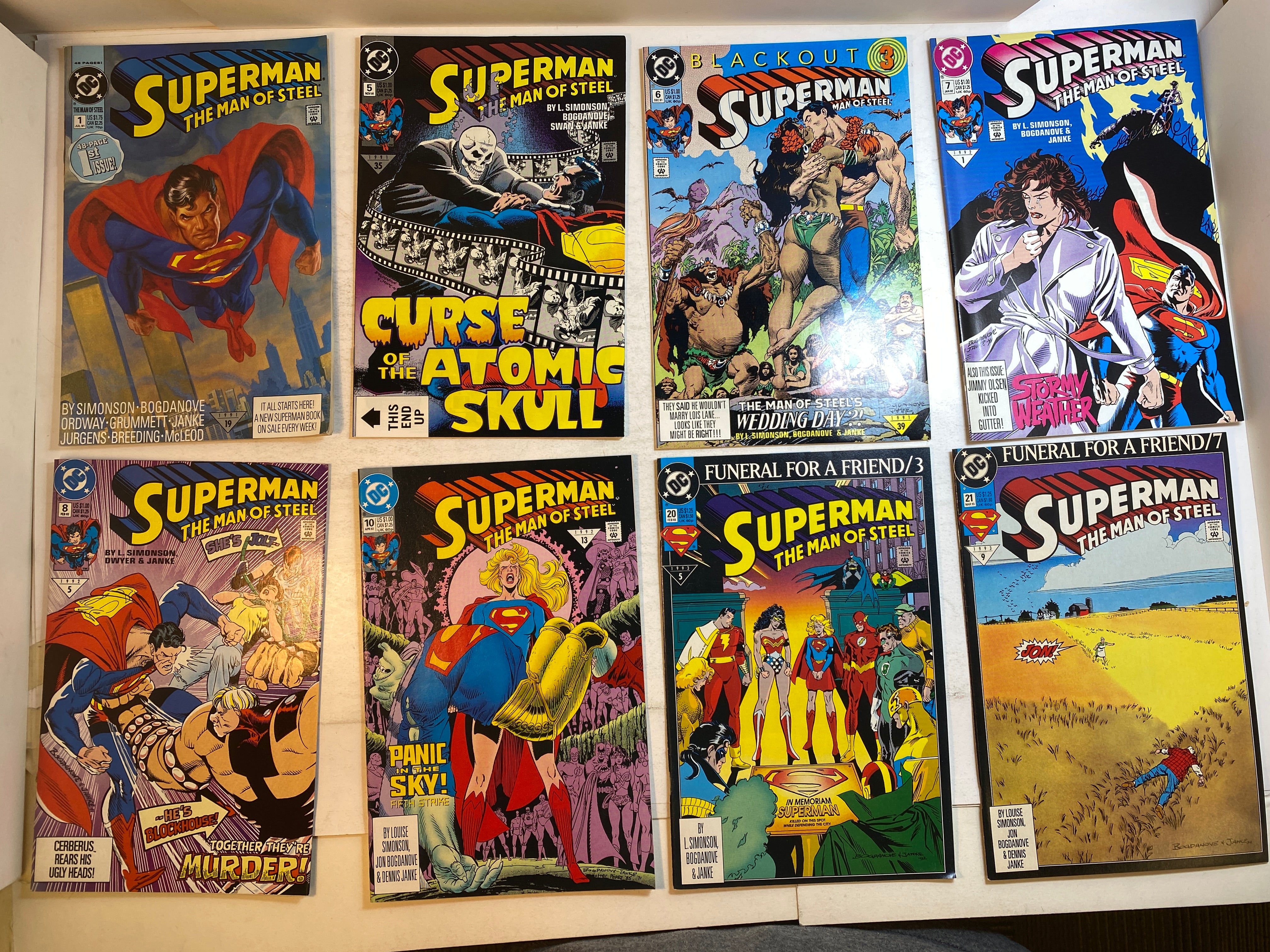 Lot of 13 Superman The Man of Steel DC Comics 1991-1993