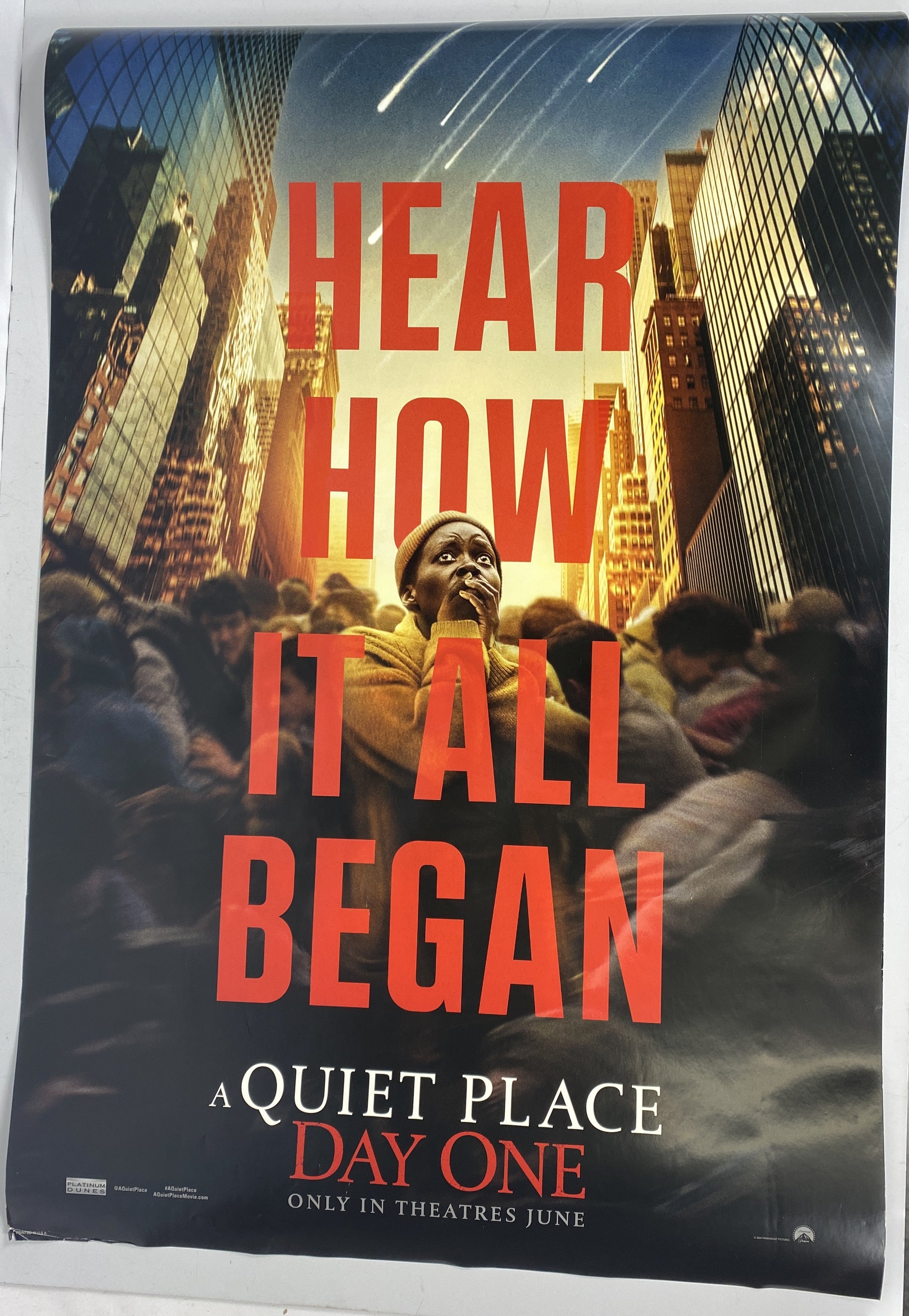 A Quiet Place Day One Double Sided Movie Poster 27" x 40"