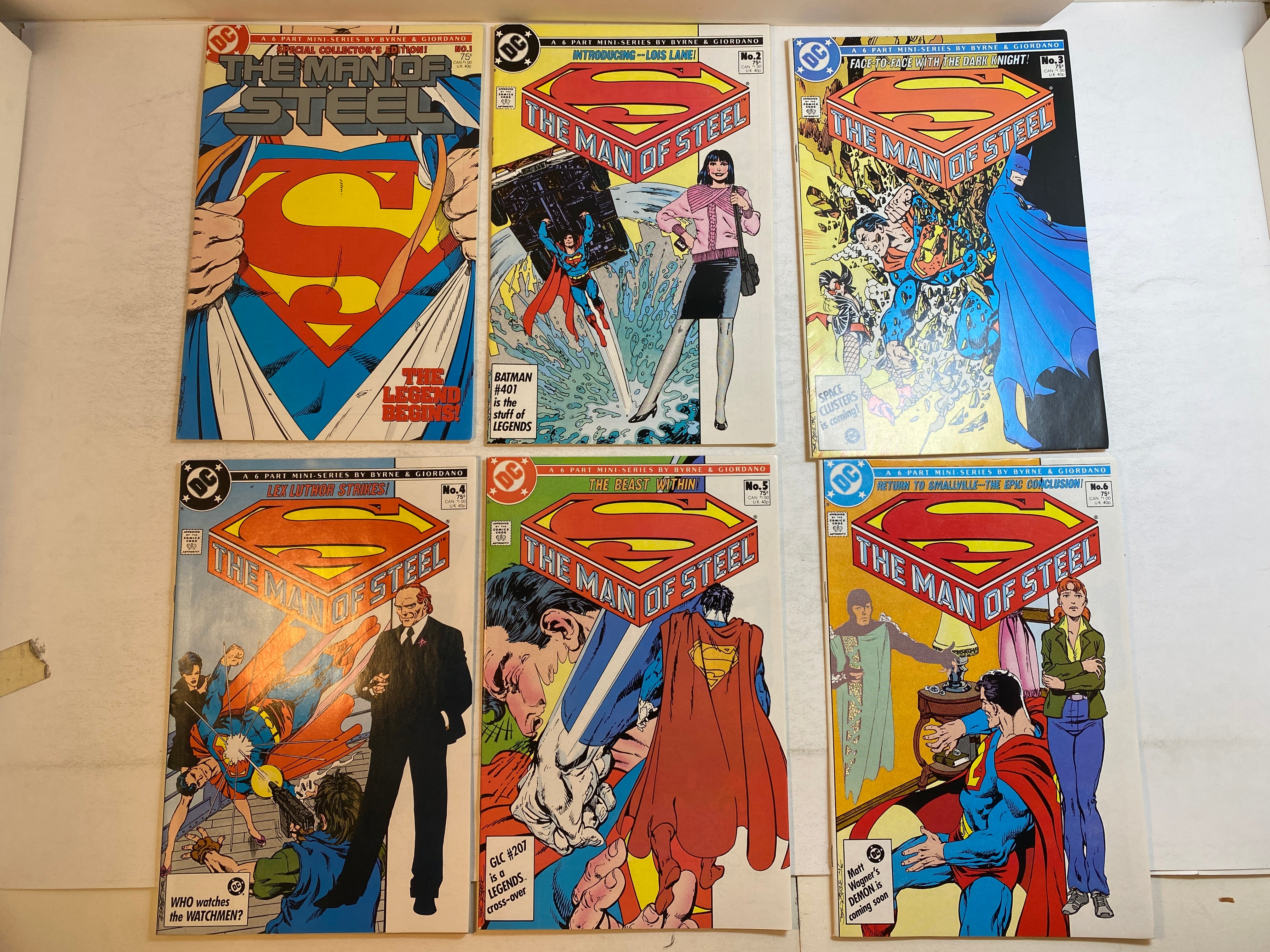 Lot of 6 Superman Man of Steel Mini-Series DC Comics 1986