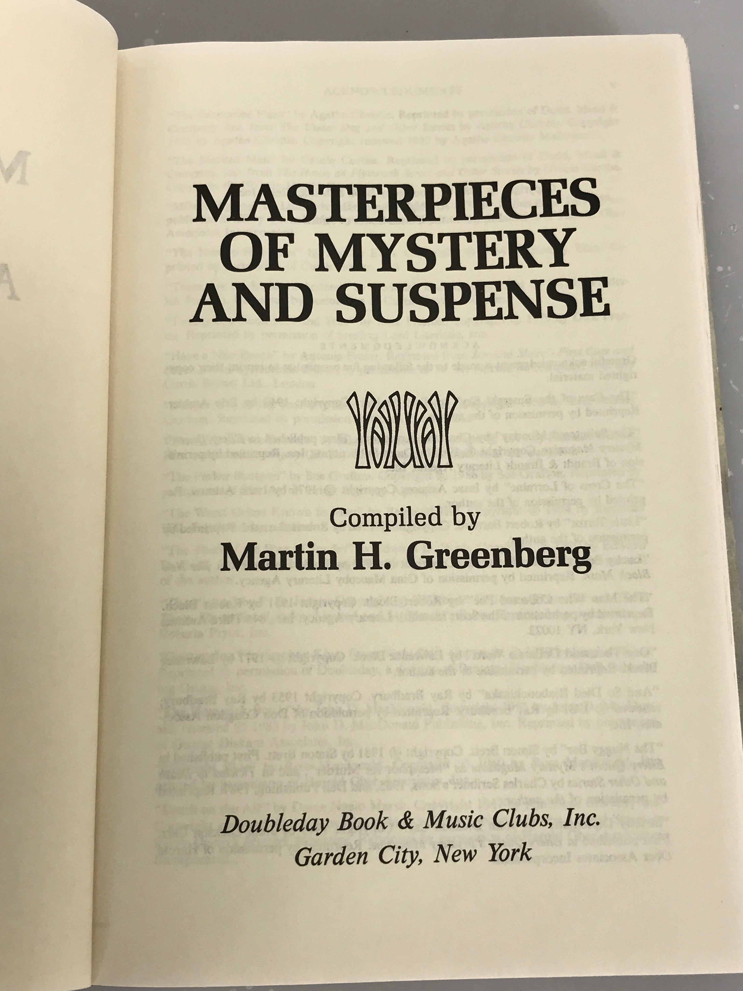 Masterpieces of Mystery and Suspense by Greenburg 1988 HC DJ Edward Gorey Illus