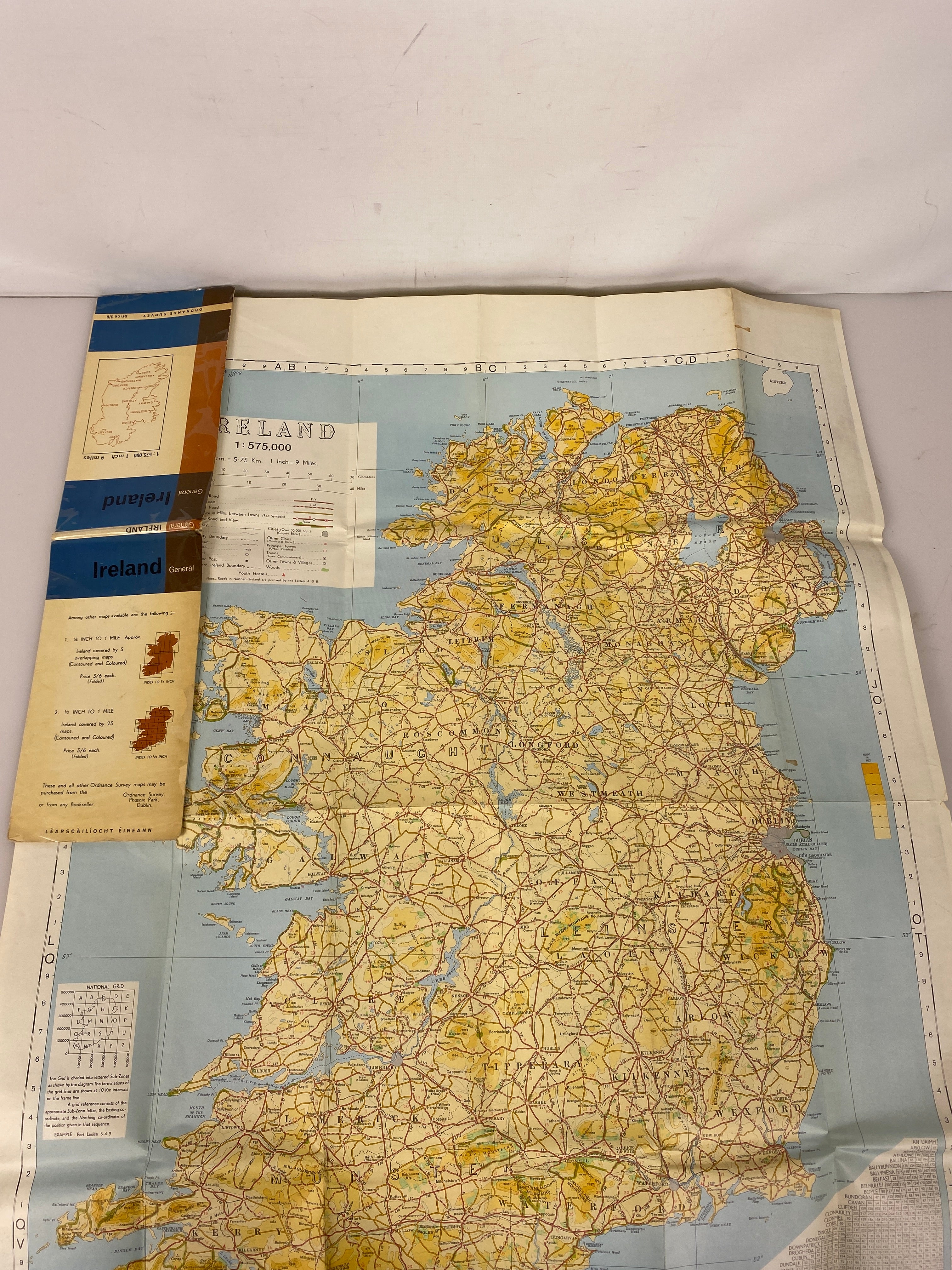 Lot of 3 Maps: Ireland Ordnance Survery/AAA & Nat Geo Britain and Ireland
