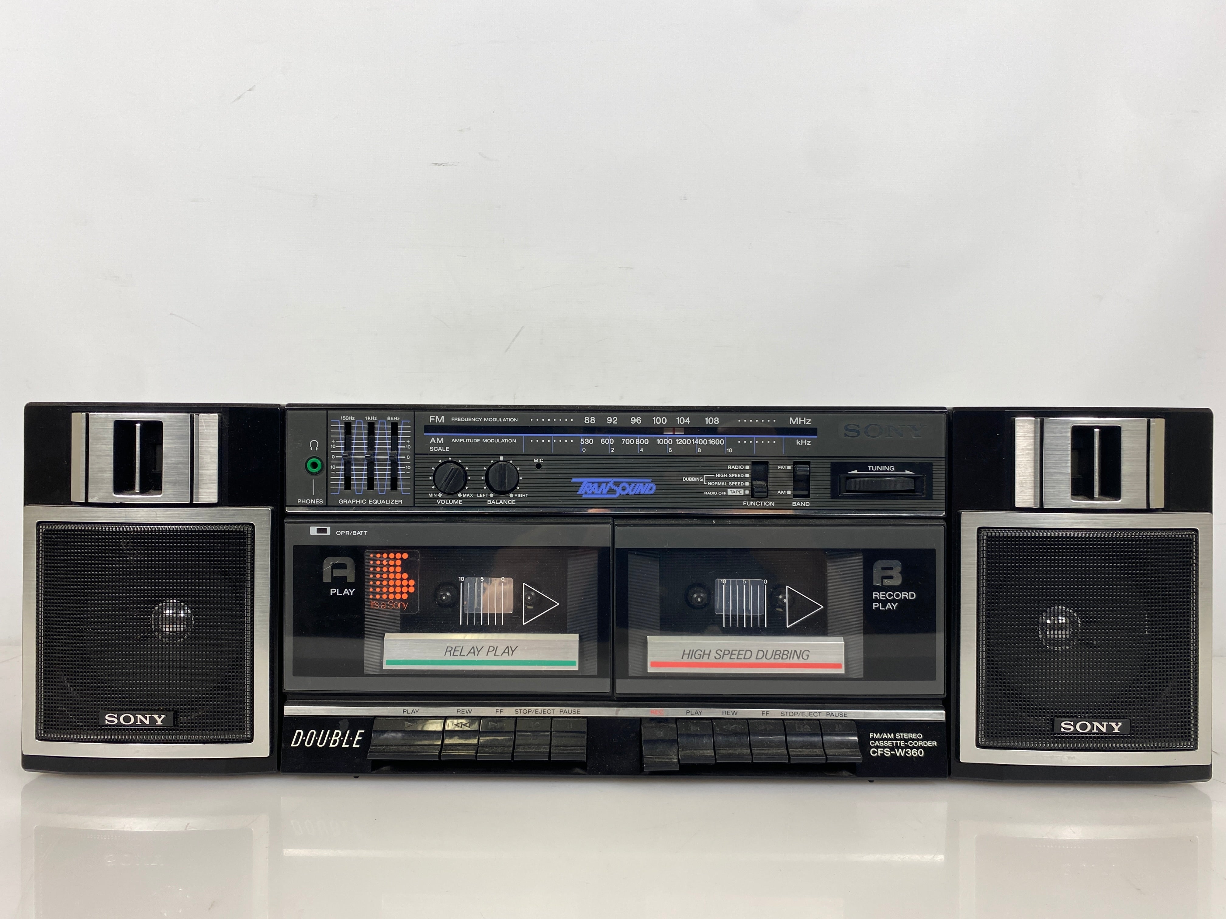 Sony CFS-W360 FM/AM Stereo Cassette-Corder Boombox