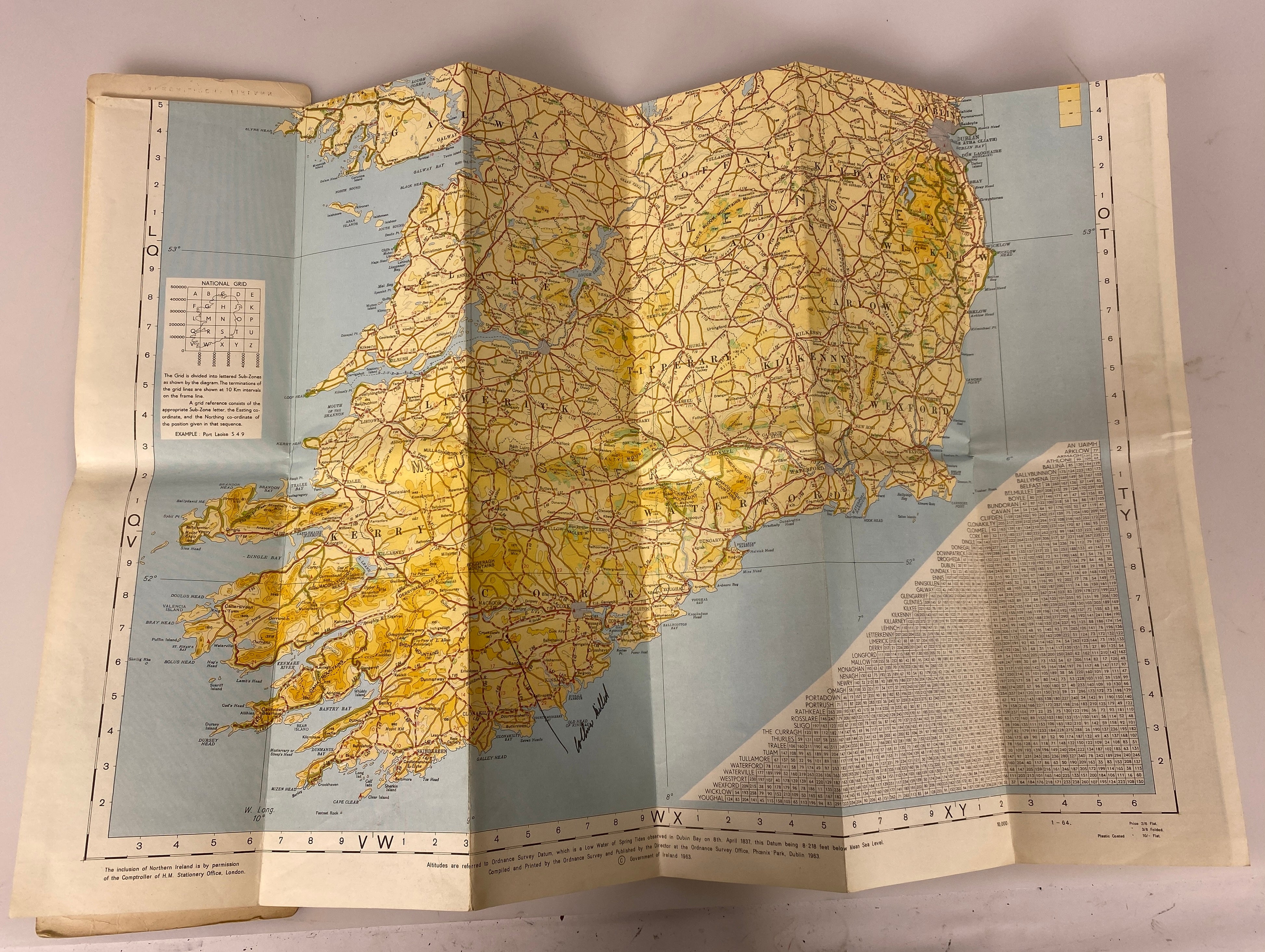 Lot of 3 Maps: Ireland Ordnance Survery/AAA & Nat Geo Britain and Ireland