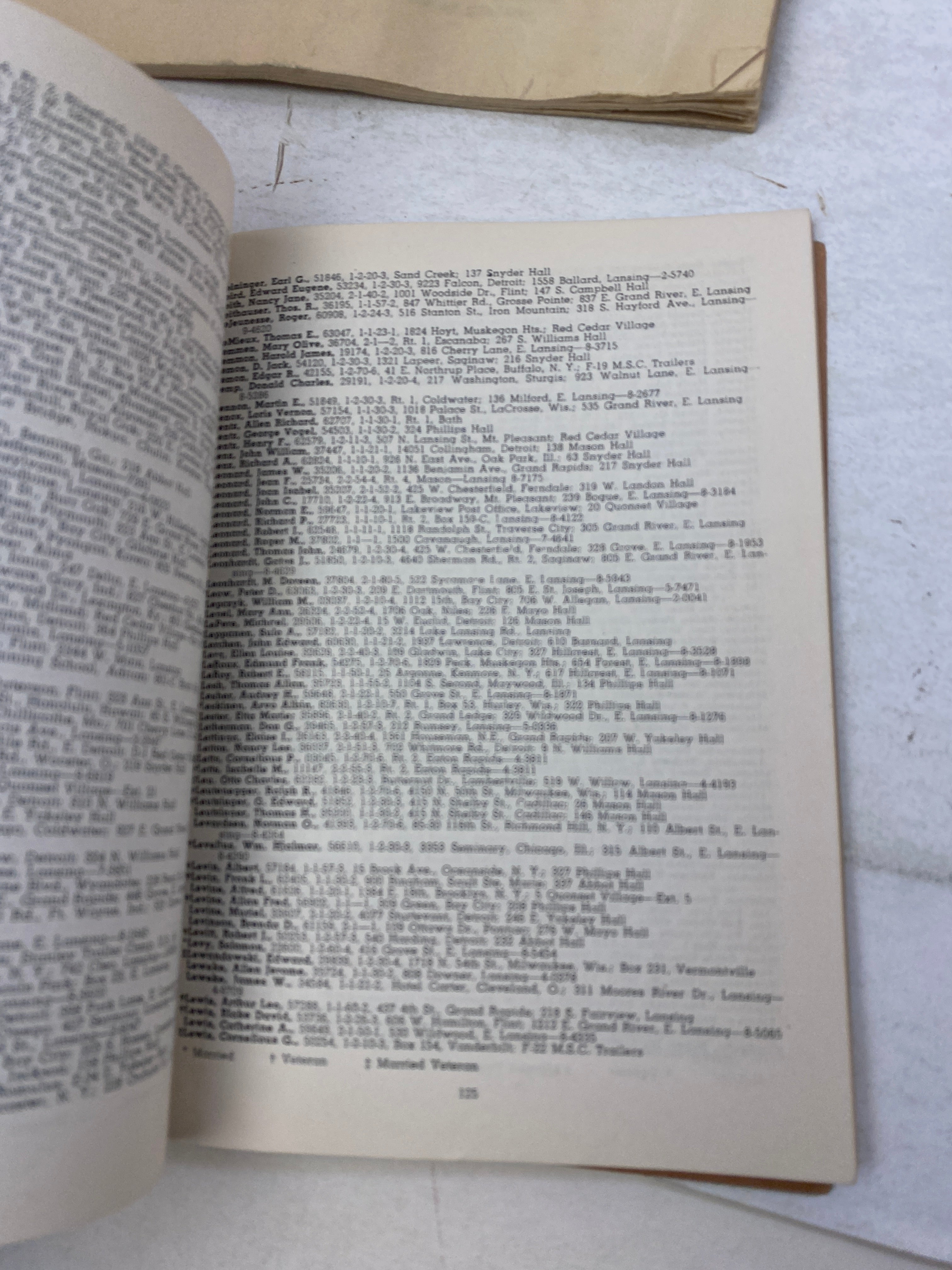 MSU Michigan State University Ephemera Directories 1932-1959