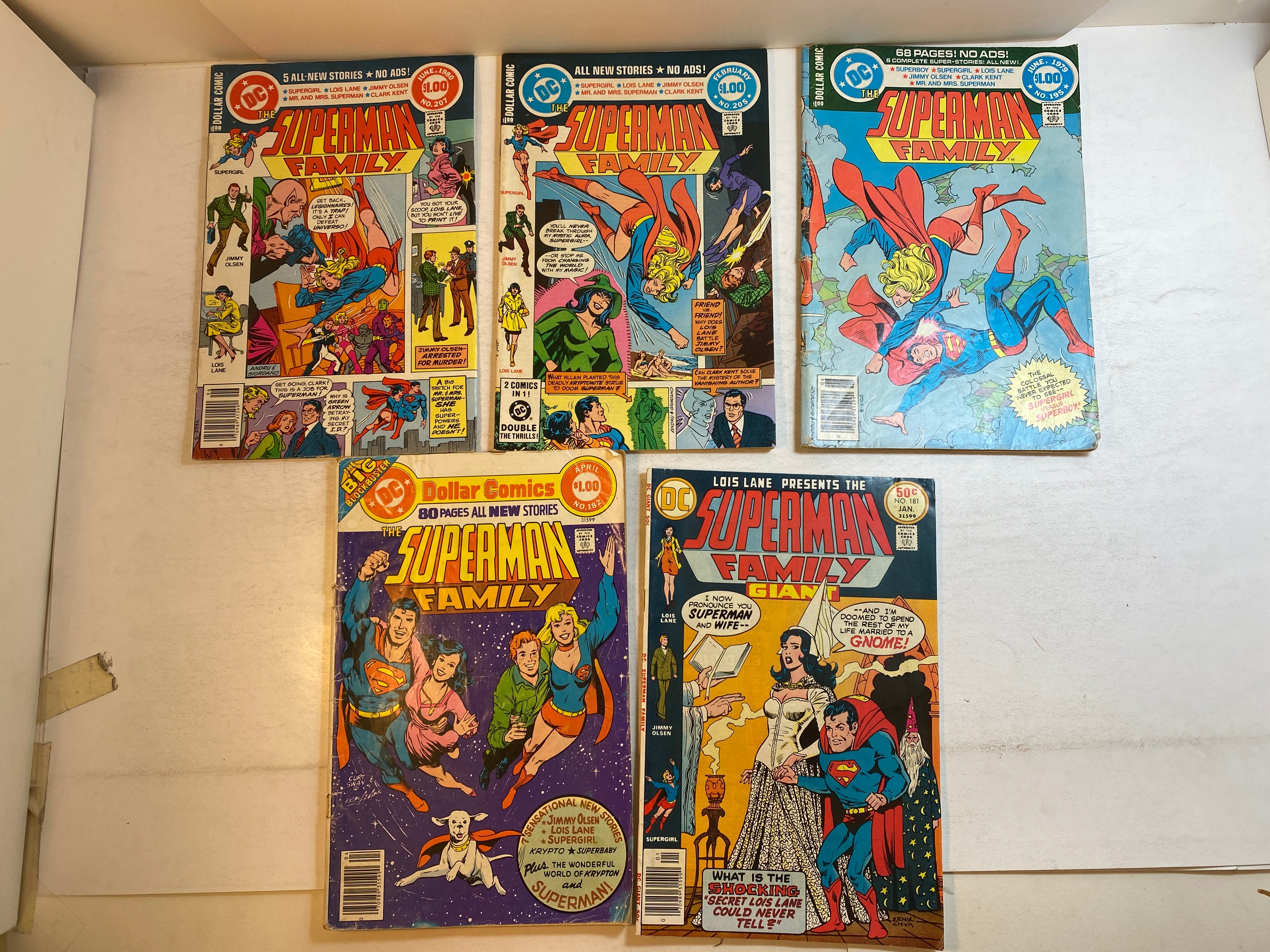 Lot of 10 Superman Family Giant DC Comics 1975-1980