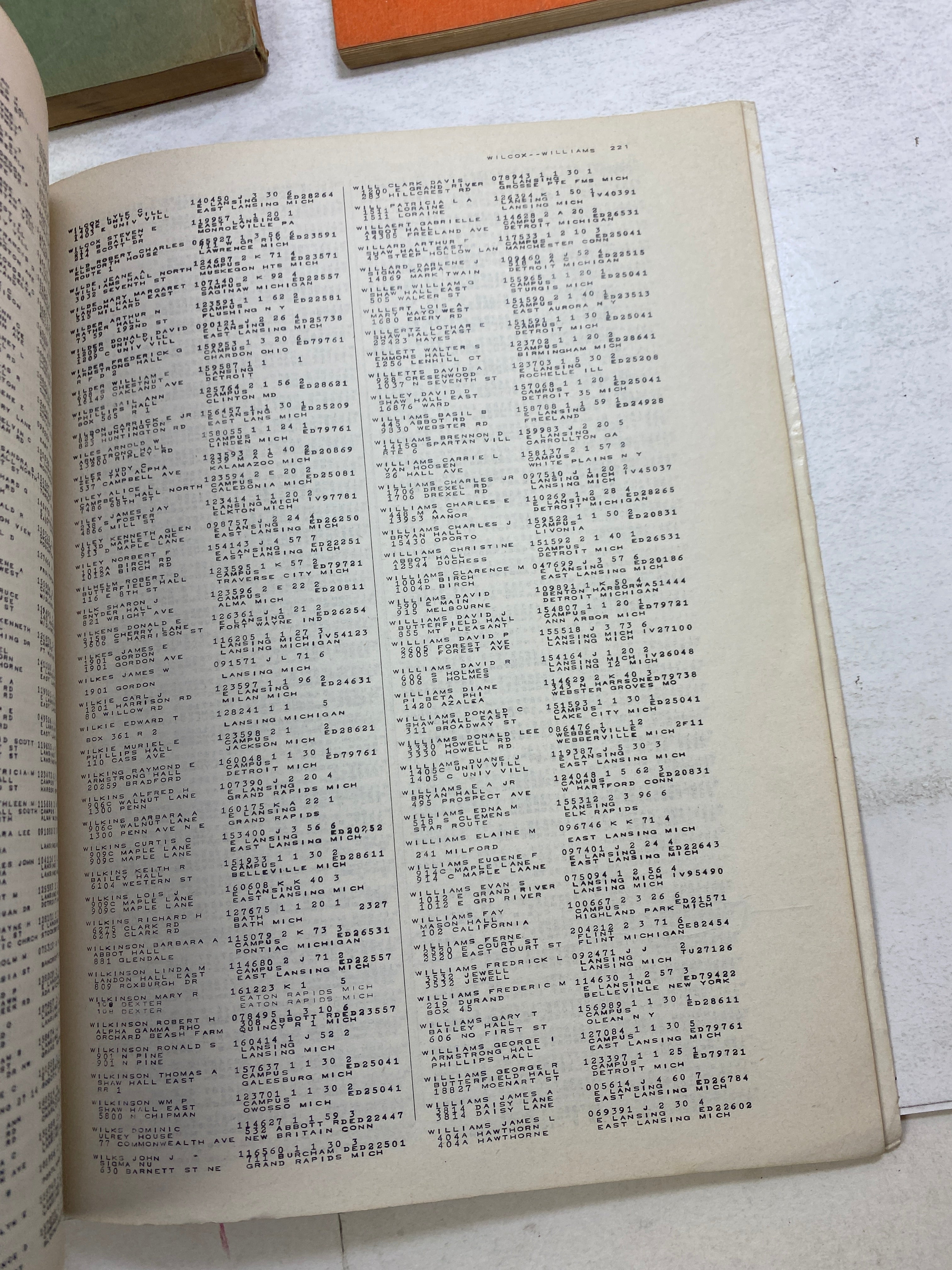 MSU Michigan State University Ephemera Directories 1932-1959
