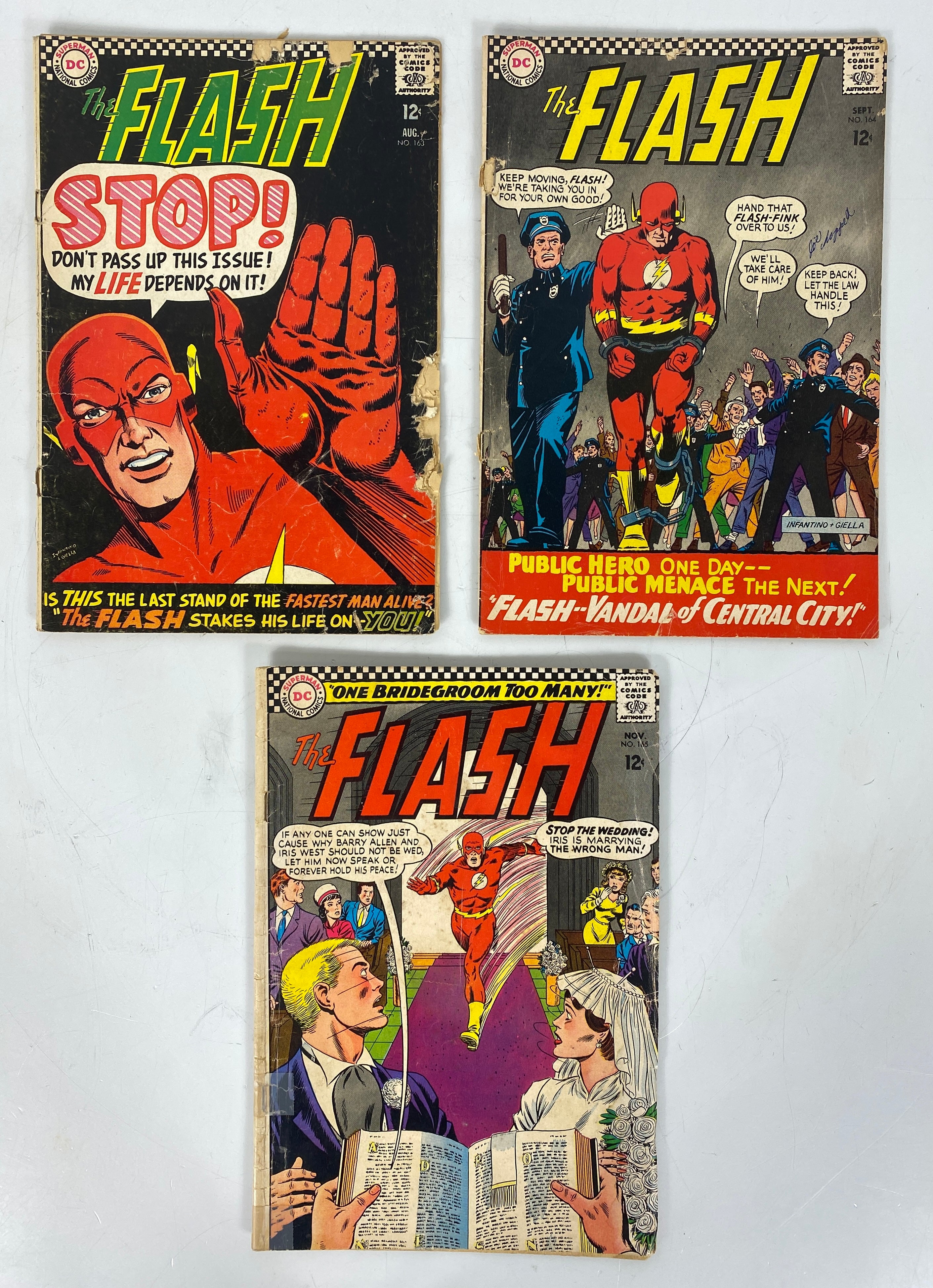 The Flash Low Grade #163-165 (1966)