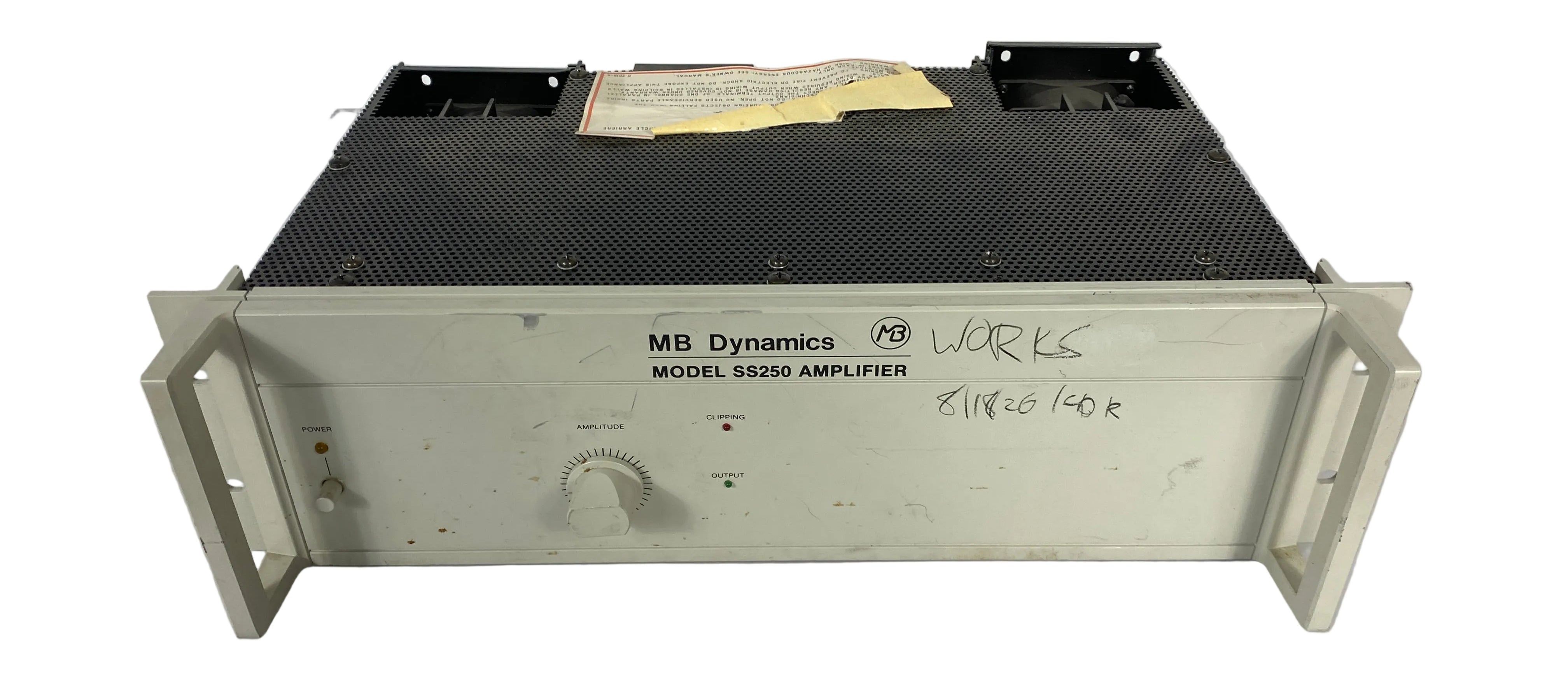 MB Dynamics Model SS250 Amplifier
