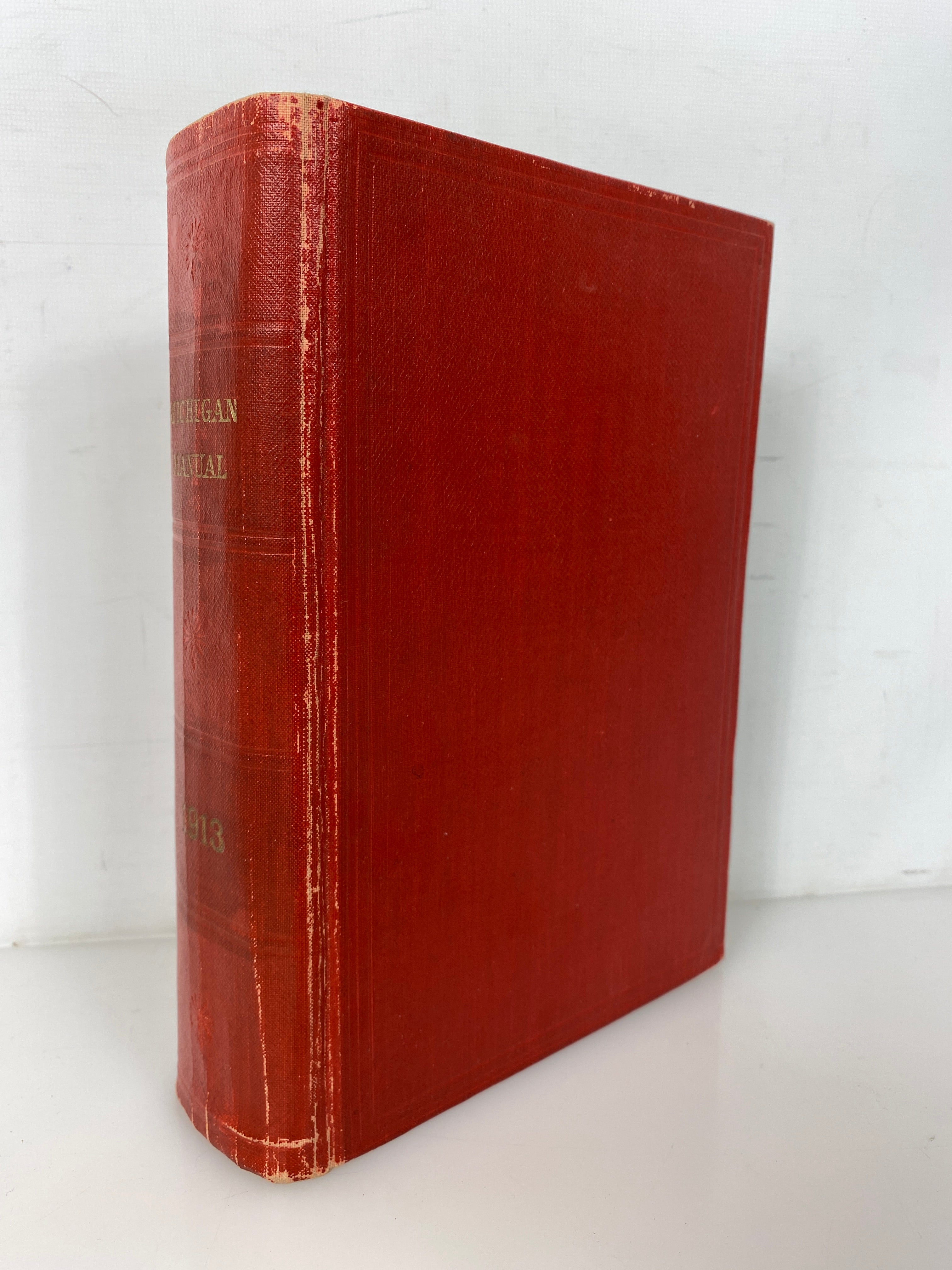 Michigan Manual Official Directory and Legislative Manual 1913 Antique HC