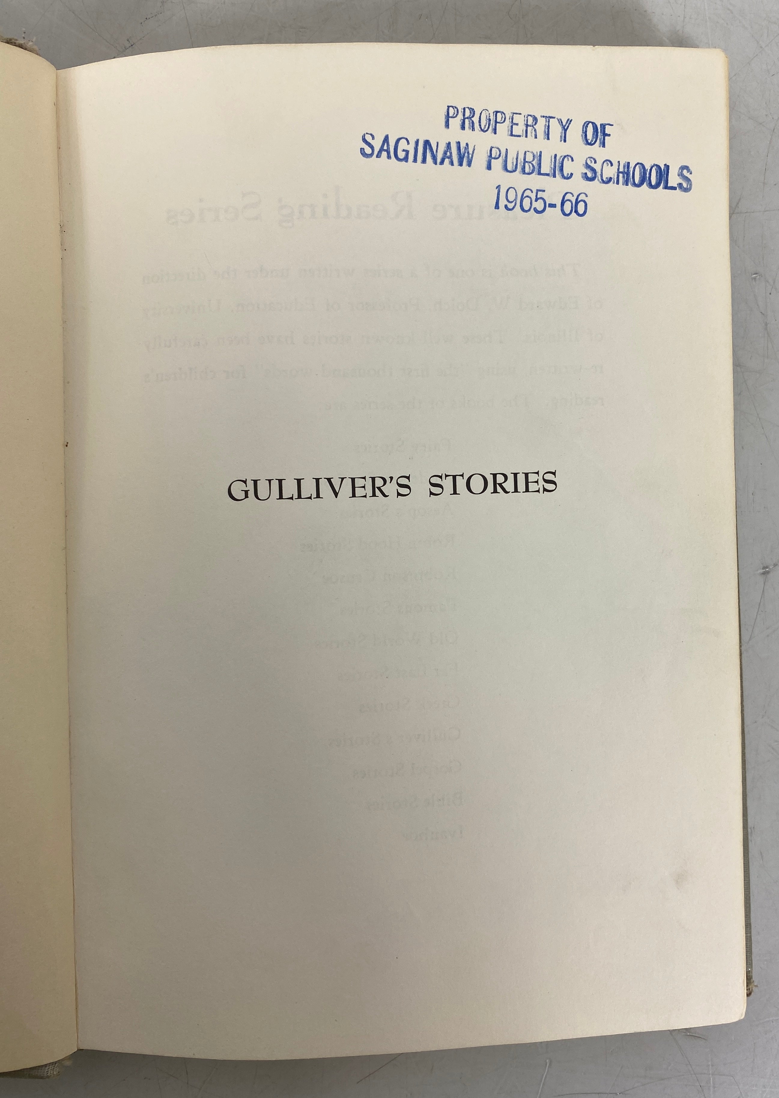 Gulliver's Stories for Pleasure Reading by Dolch 1960 Ex-Library HC