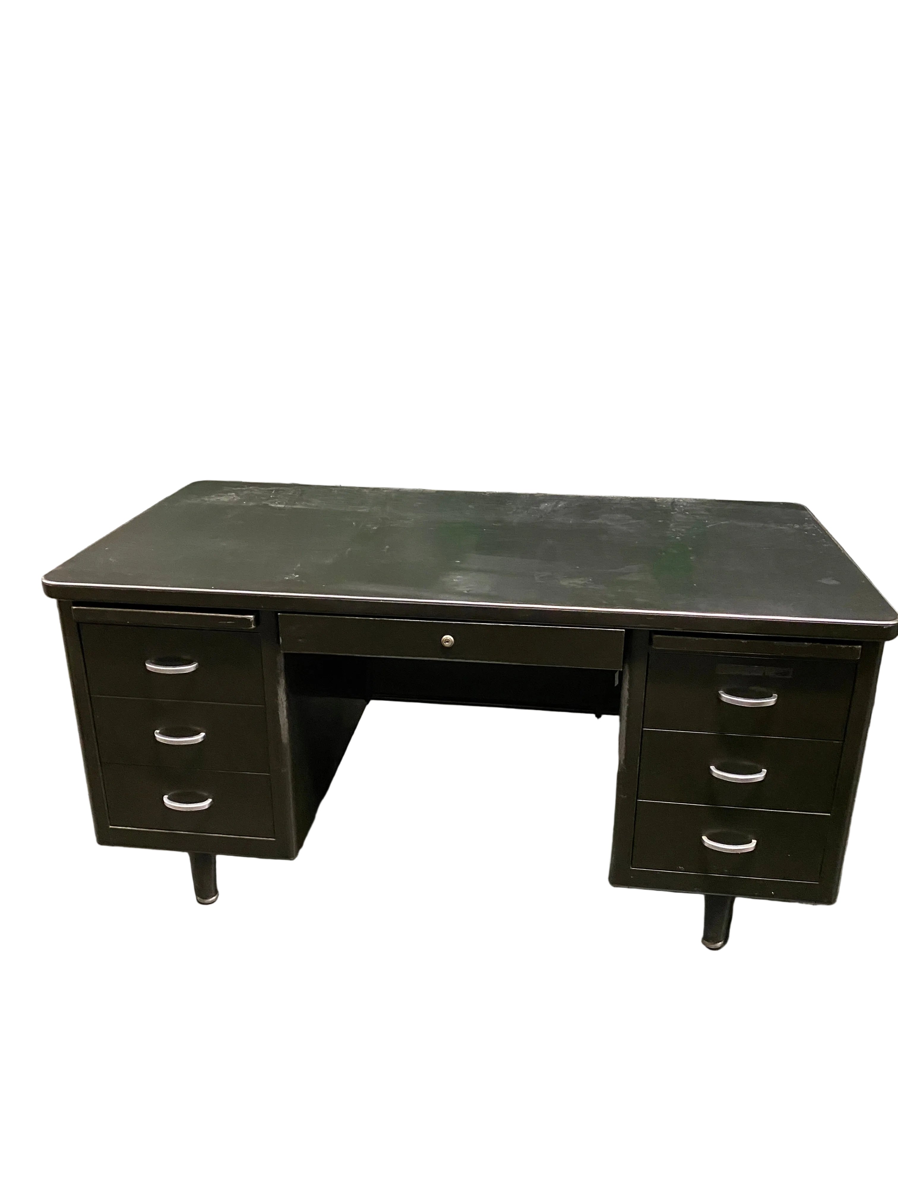 Steelcase Black Executive Desk