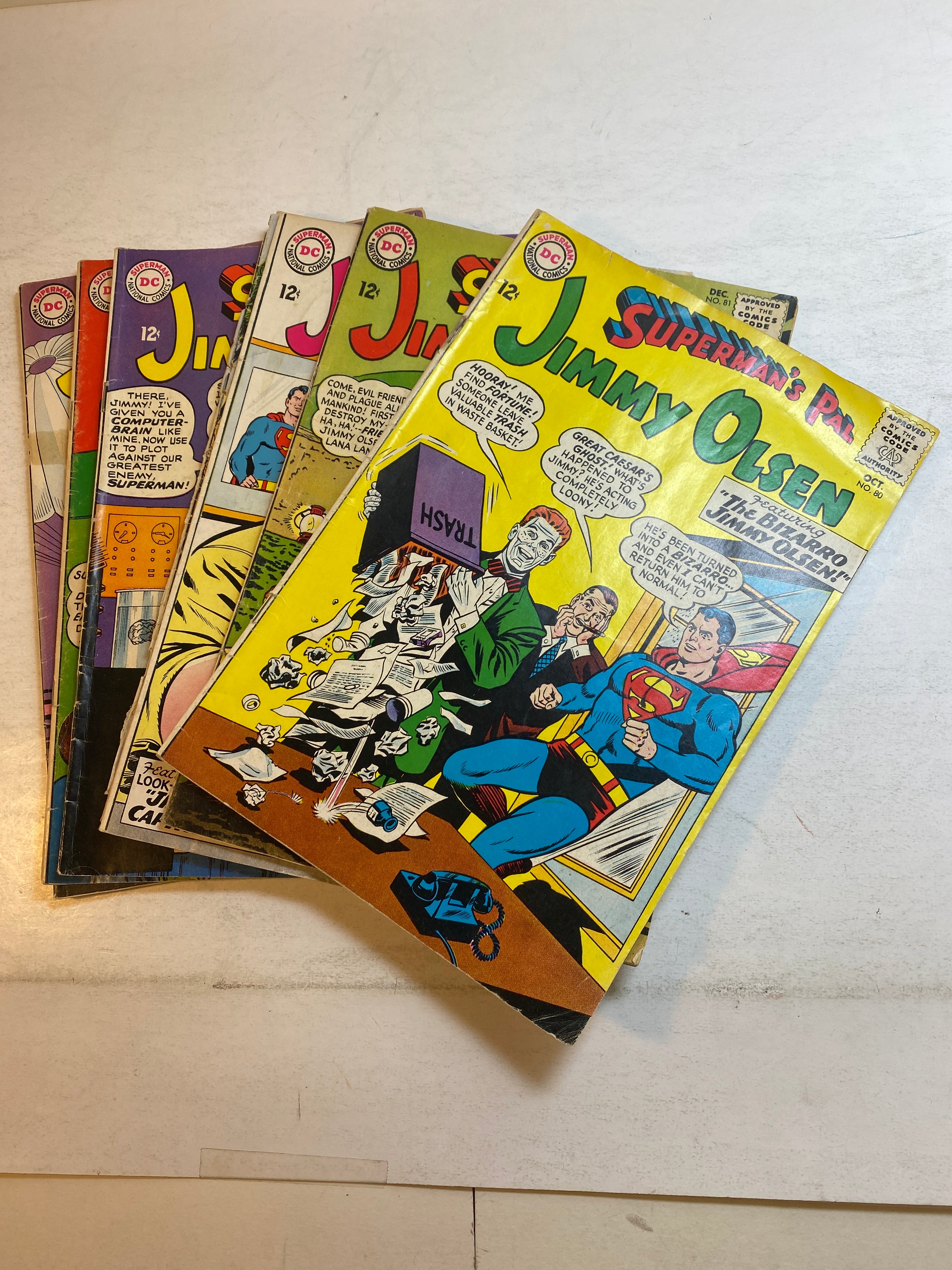 Lot of 7 Superman's Pal Jimmy Olsen 1964-1965