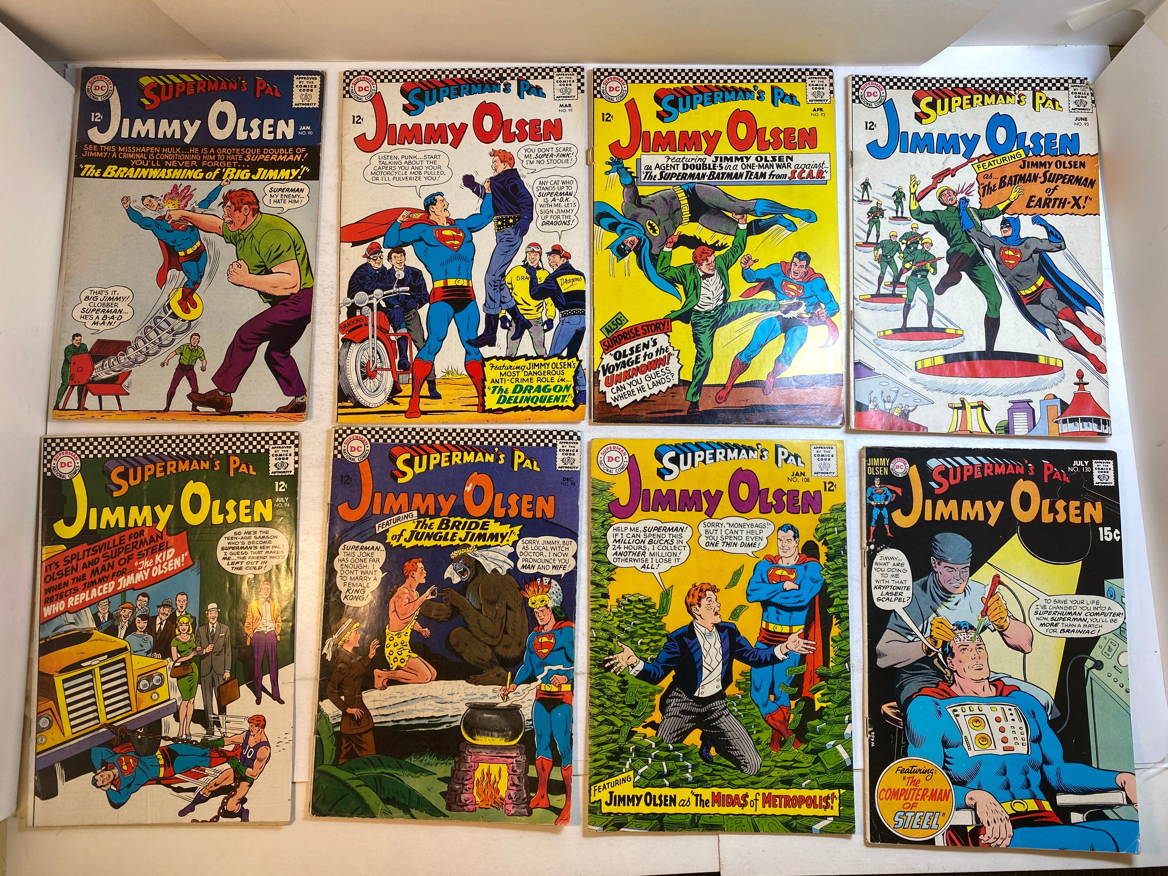 Lot of 8 Superman's Pal Jimmy Olsen DC Comics 1966-1970