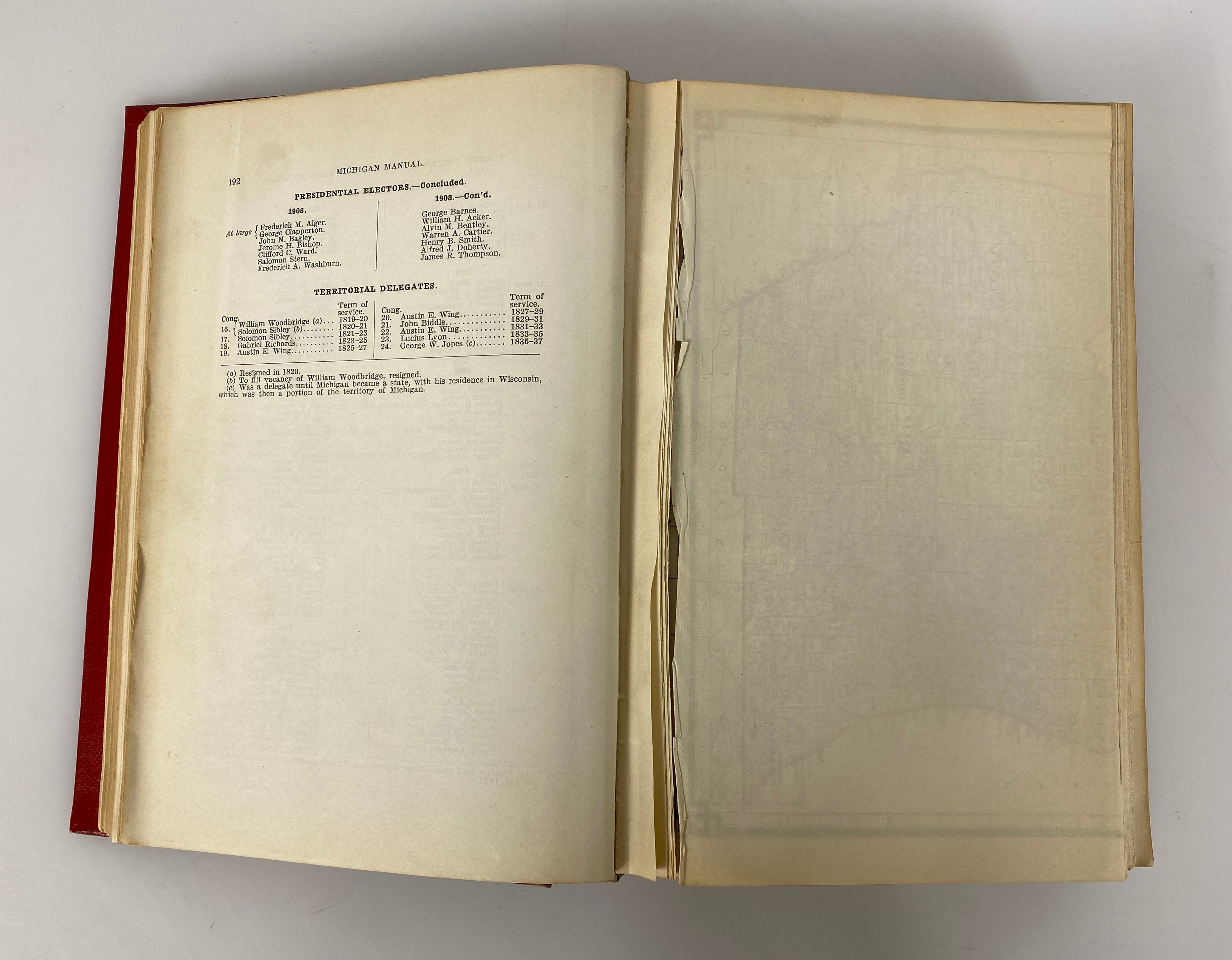 Michigan Manual Official Directory and Legislative Manual 1913 Antique HC