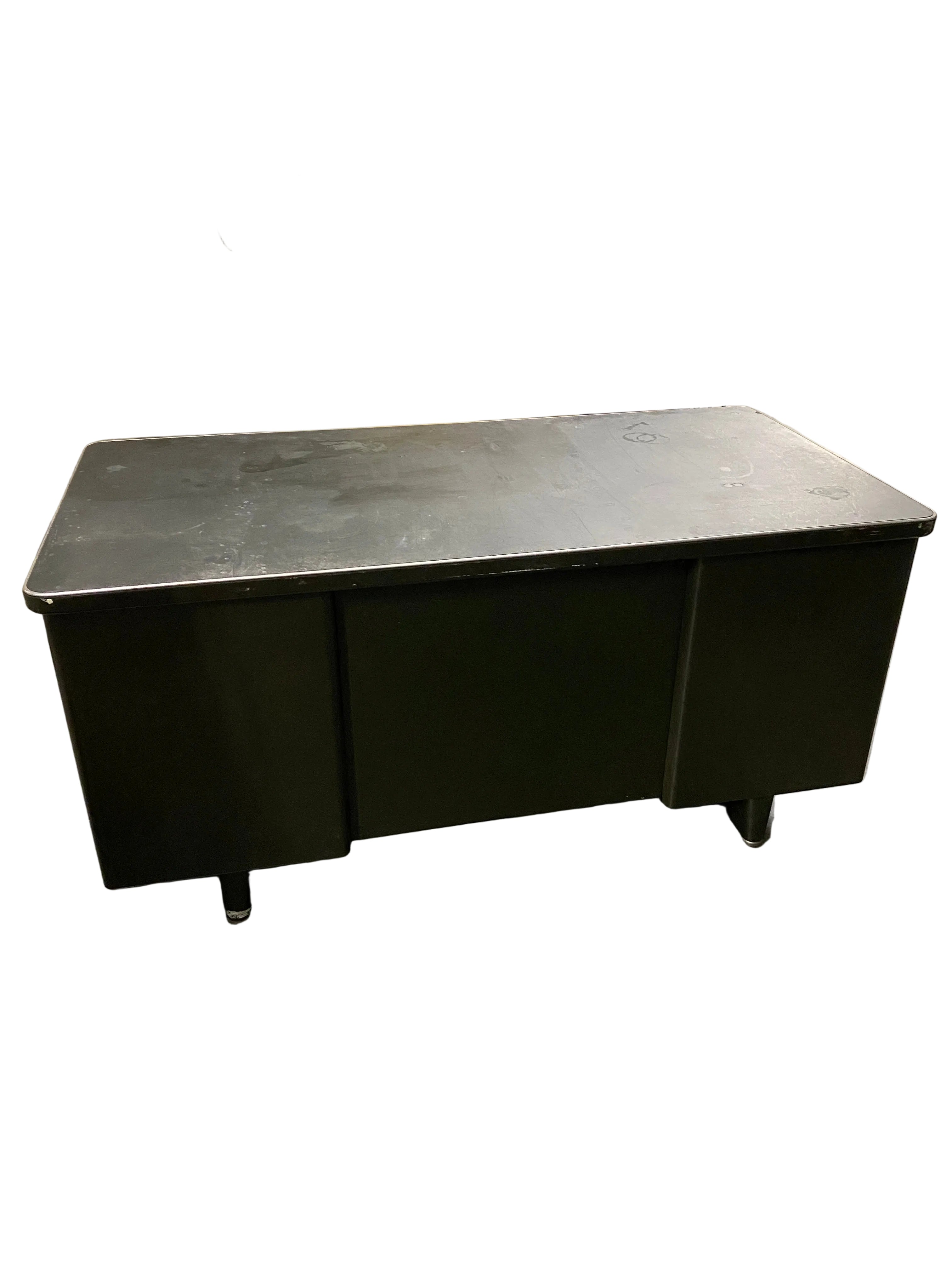 Steelcase Black Executive Desk