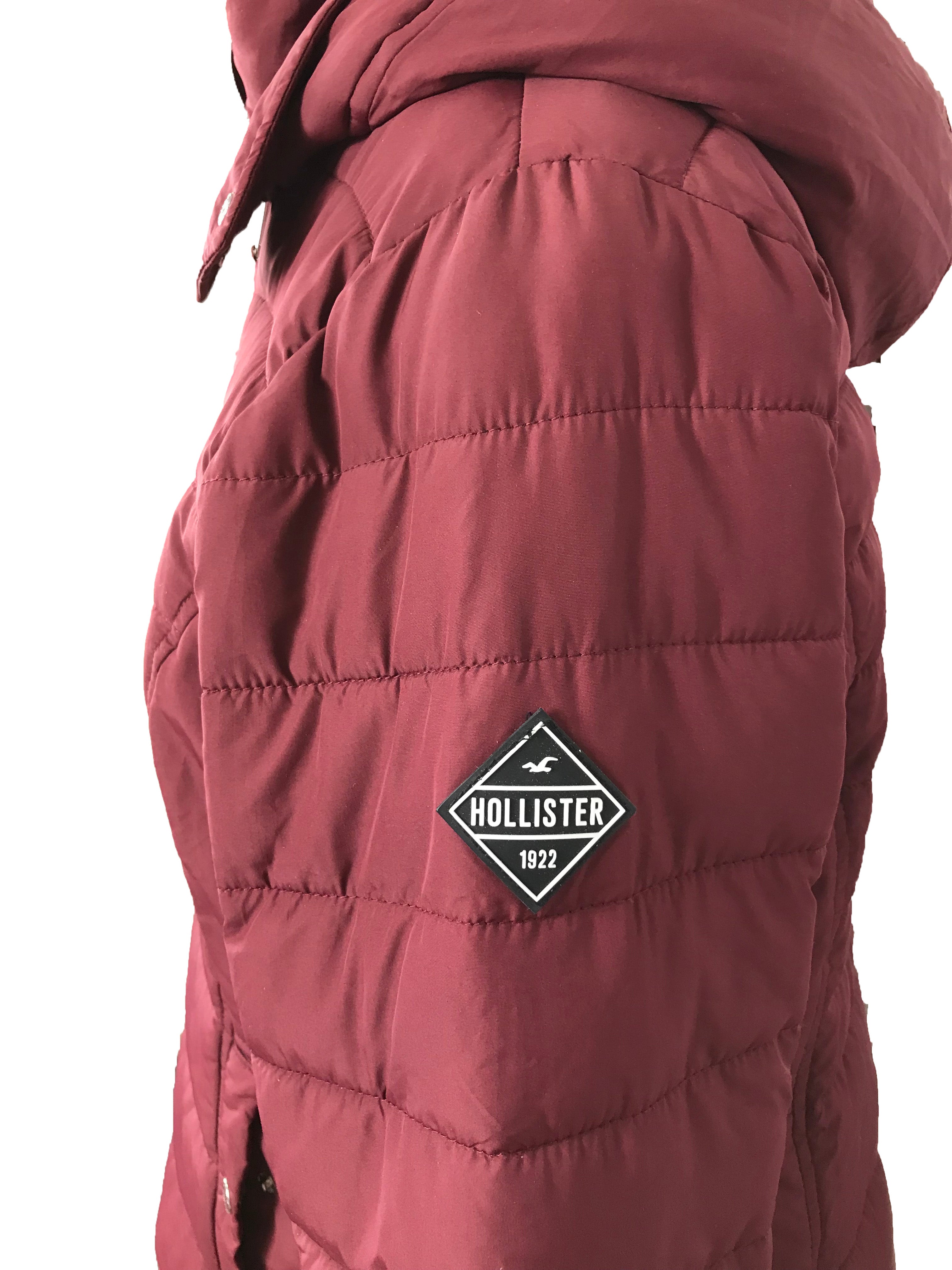 Hollister Burgundy Puffer Jacket Women's Size XL