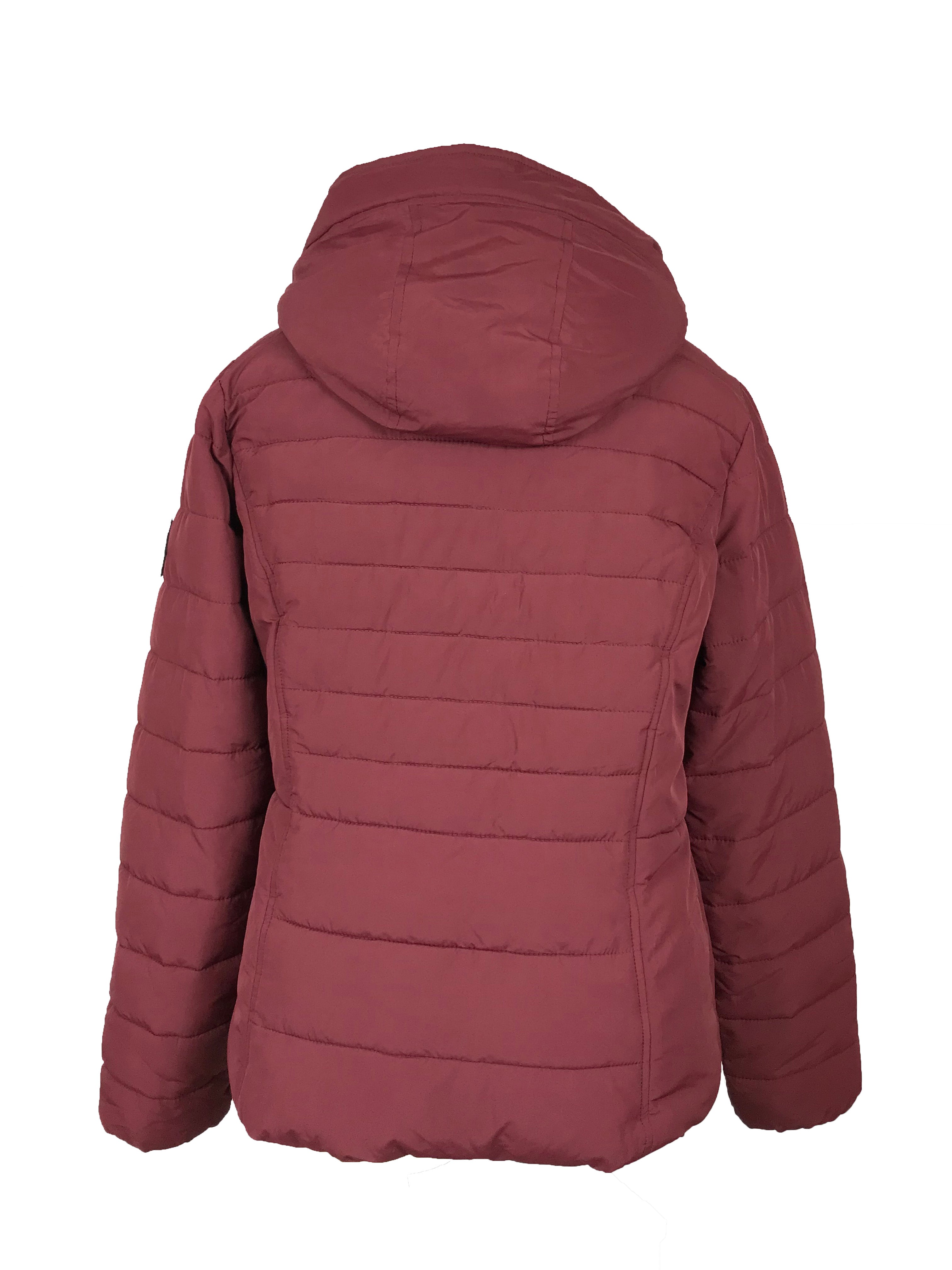 Hollister Burgundy Puffer Jacket Women's Size XL
