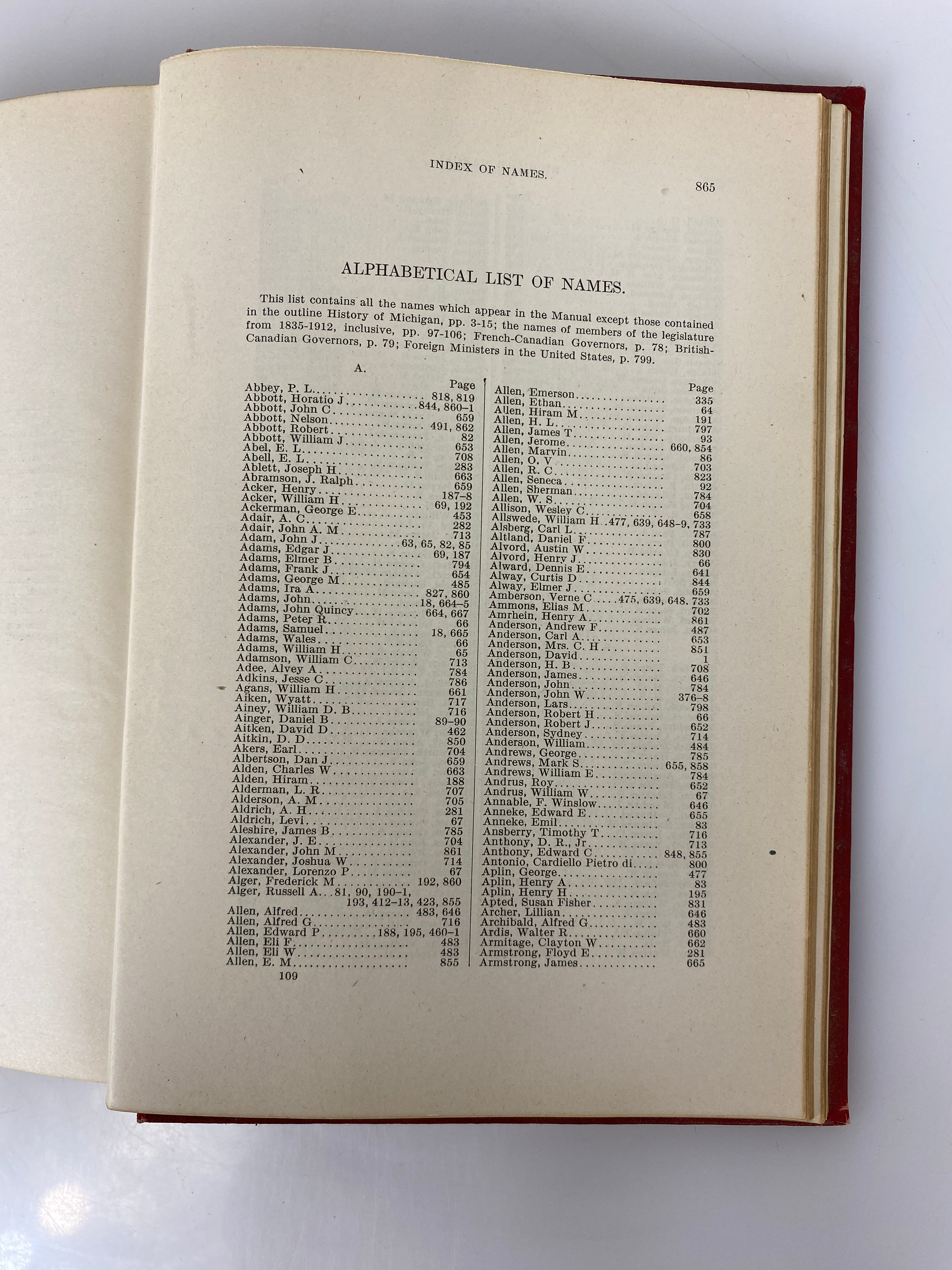 Michigan Manual Official Directory and Legislative Manual 1913 Antique HC