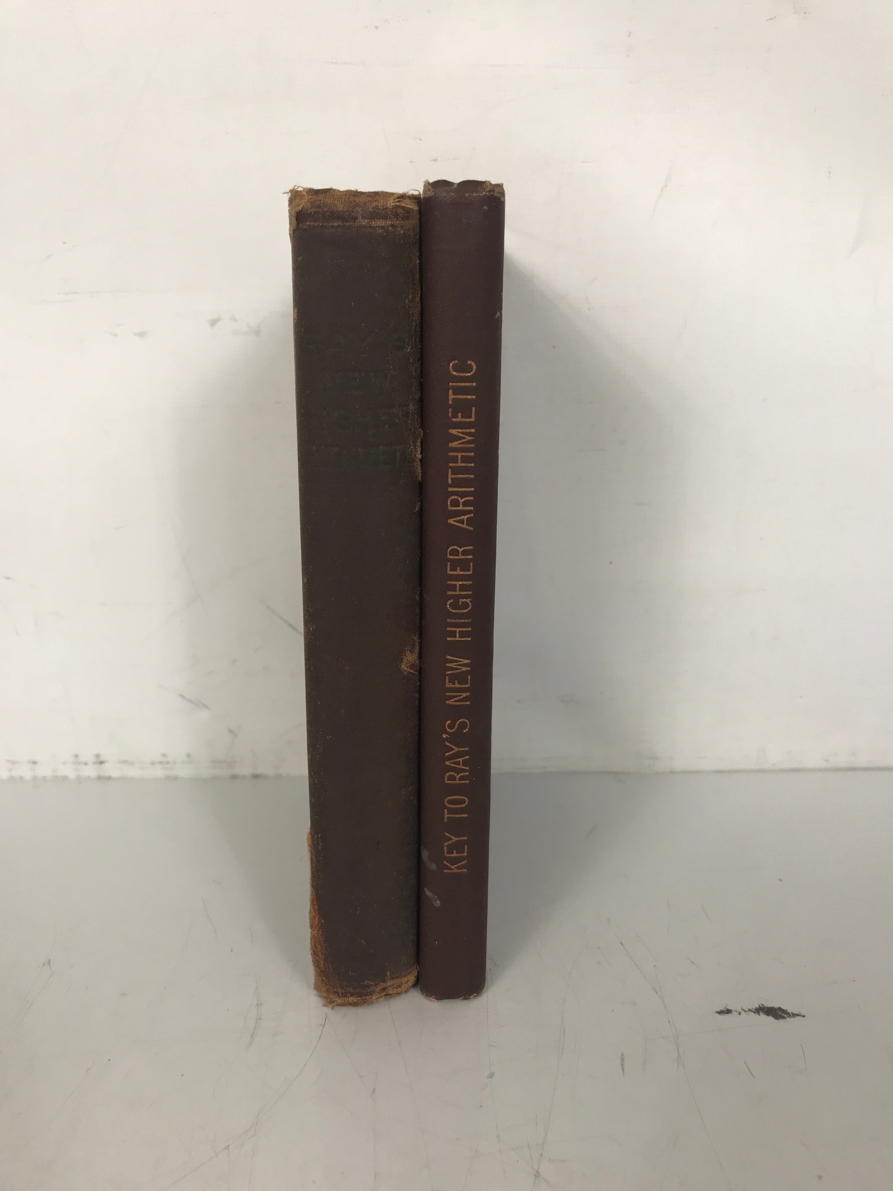 2 Ray's Mathematical Series New Higher Arithmetic & Key 1908/1909 HC