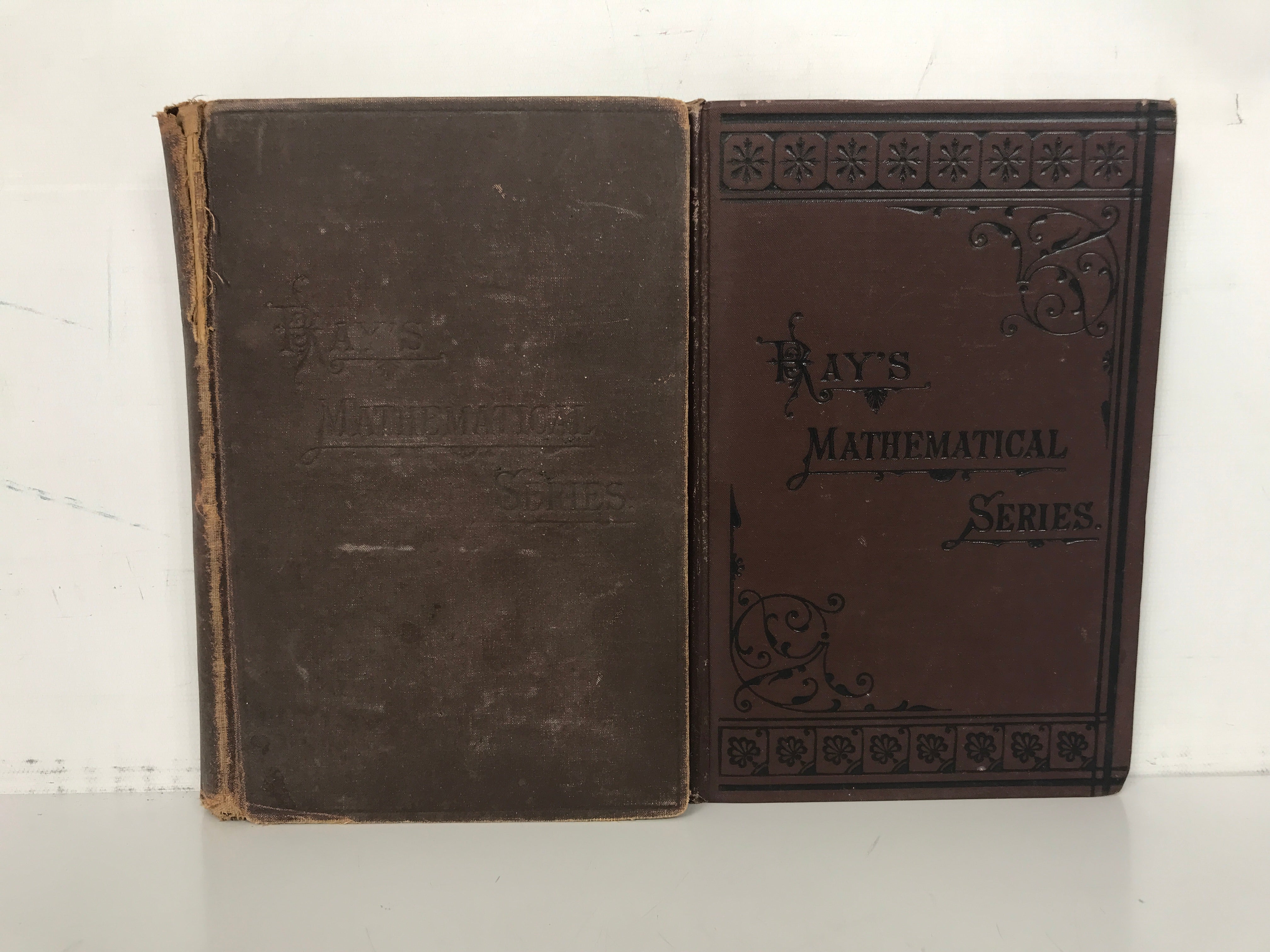 2 Ray's Mathematical Series New Higher Arithmetic & Key 1908/1909 HC